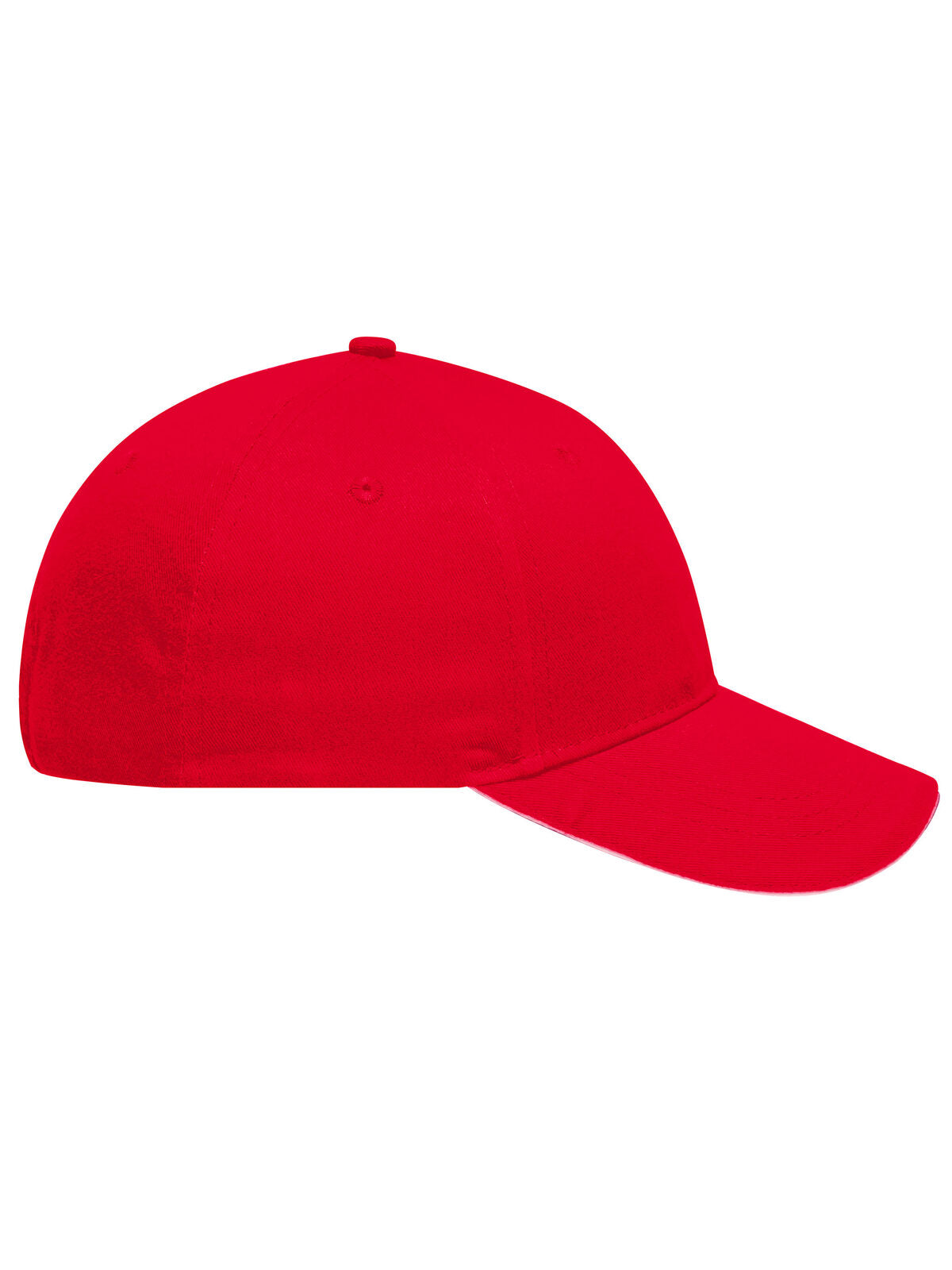 Baseball Cap 6 panel sandwich cap with brushed surface – individuell veredelbar | LA1970 in red/white