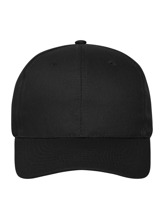 Baseball Caps 6 Panel Cap Bio Cotton Schwarz bestickbar und bedruckbar – LA1970