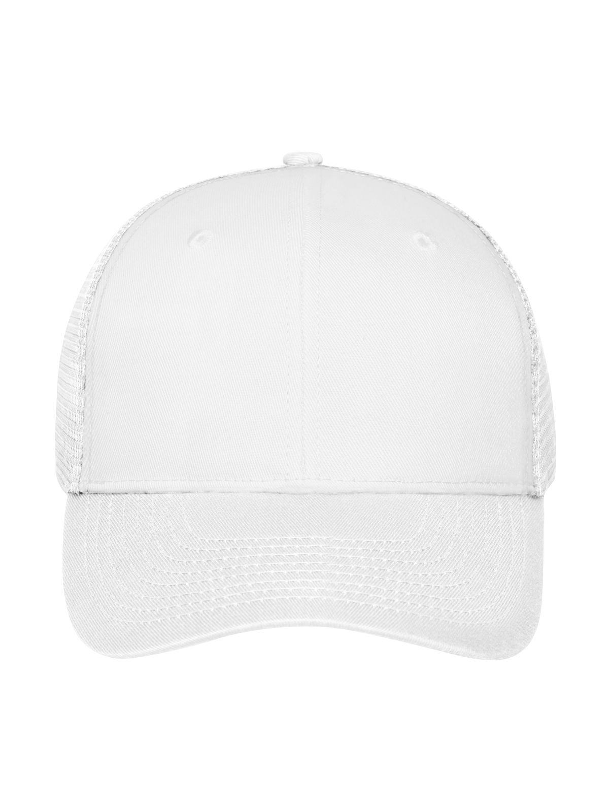 Baseball Caps 6 Panel Mesh Cap Weiß/Weiß bestickbar und bedruckbar – LA1970