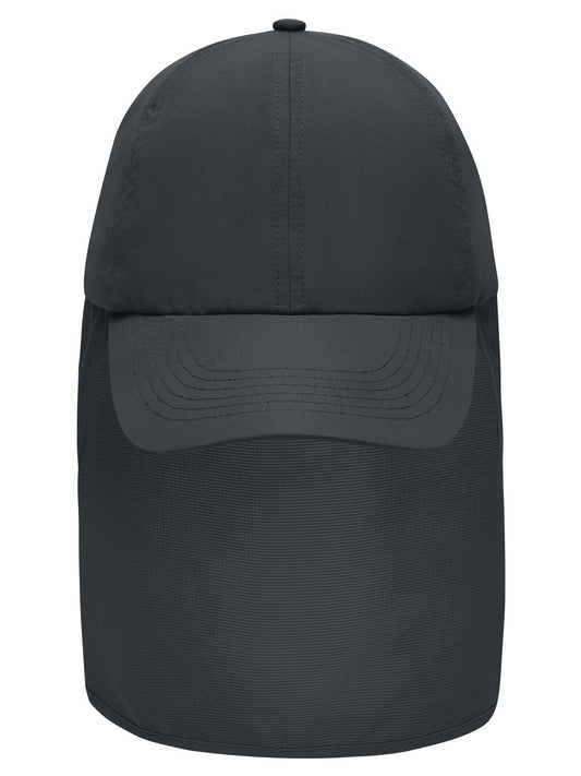 Baseball Caps 6 Panel Cap with Neck Guard carbon bestickbar und bedruckbar – LA1970
