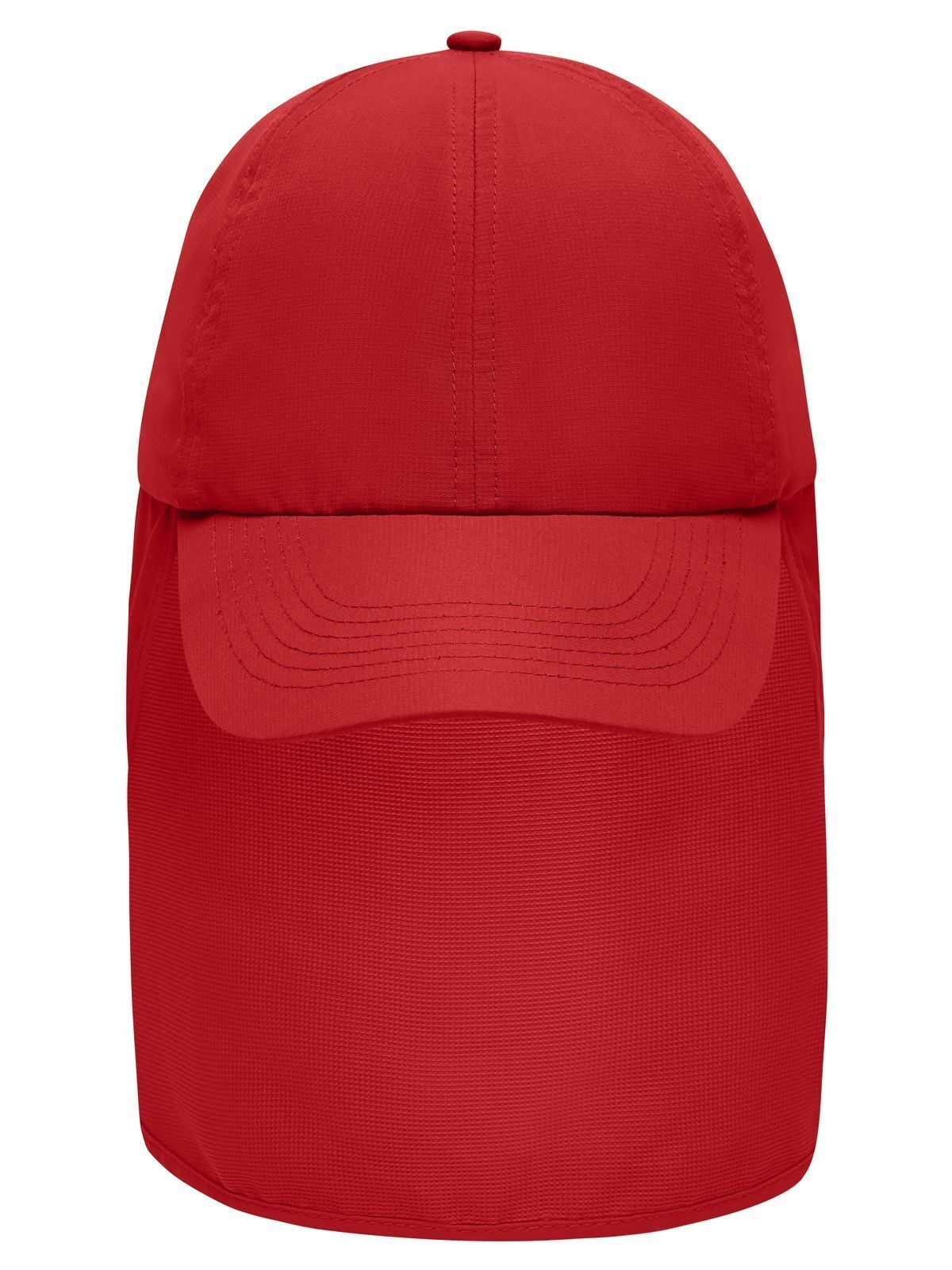 Baseball Caps 6 Panel Cap with Neck Guard Rot bestickbar und bedruckbar – LA1970