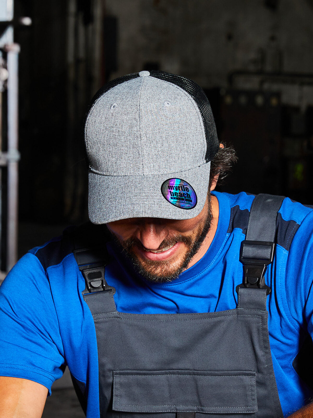 Trucker Caps 6 Panel Mesh Cap Melange  bestickbar und bedruckbar – LA1970