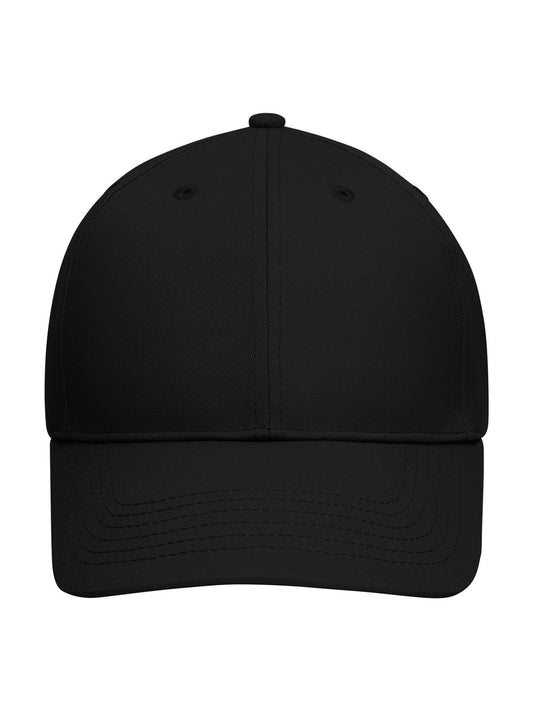 Baseball Caps 6 Panel Cap Bio Cotton Schwarz bestickbar und bedruckbar – LA1970