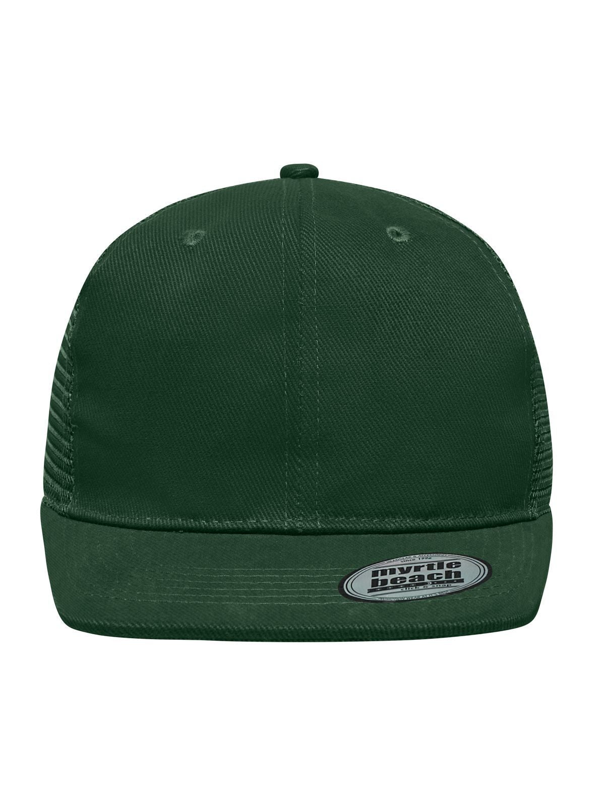 Trucker Caps 6 Panel Flat Peak Cap dark-green bestickbar und bedruckbar – LA1970