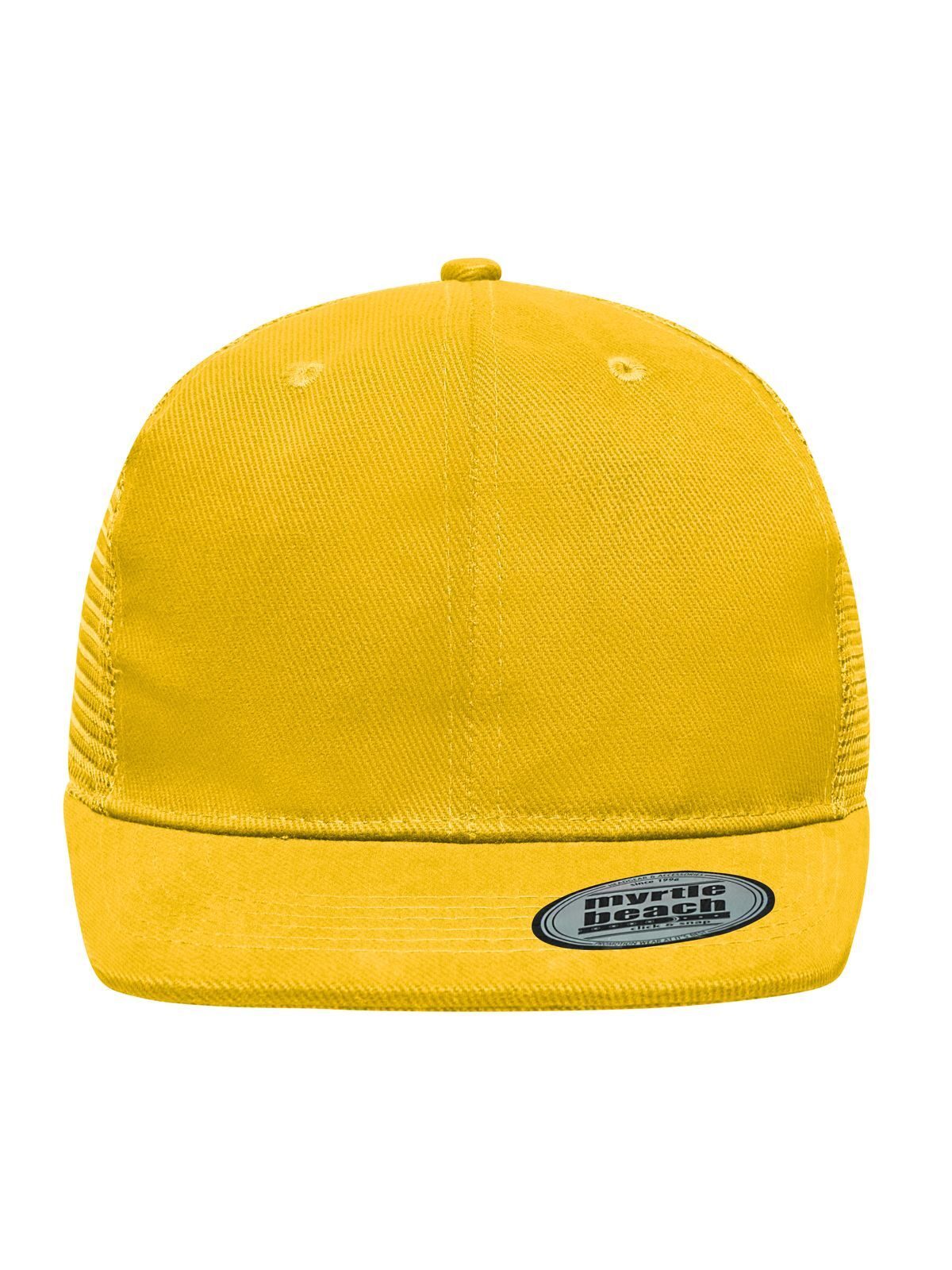 Trucker Caps 6 Panel Flat Peak Cap gold-yellow bestickbar und bedruckbar – LA1970