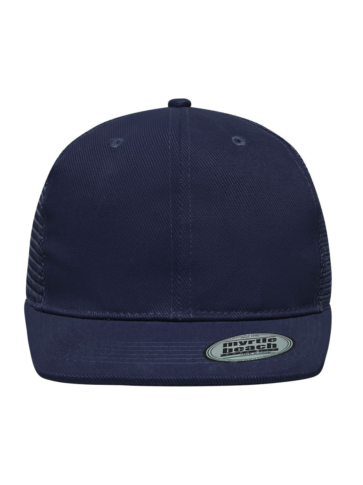 Trucker Caps 6 Panel Flat Peak Cap Marineblau bestickbar und bedruckbar – LA1970