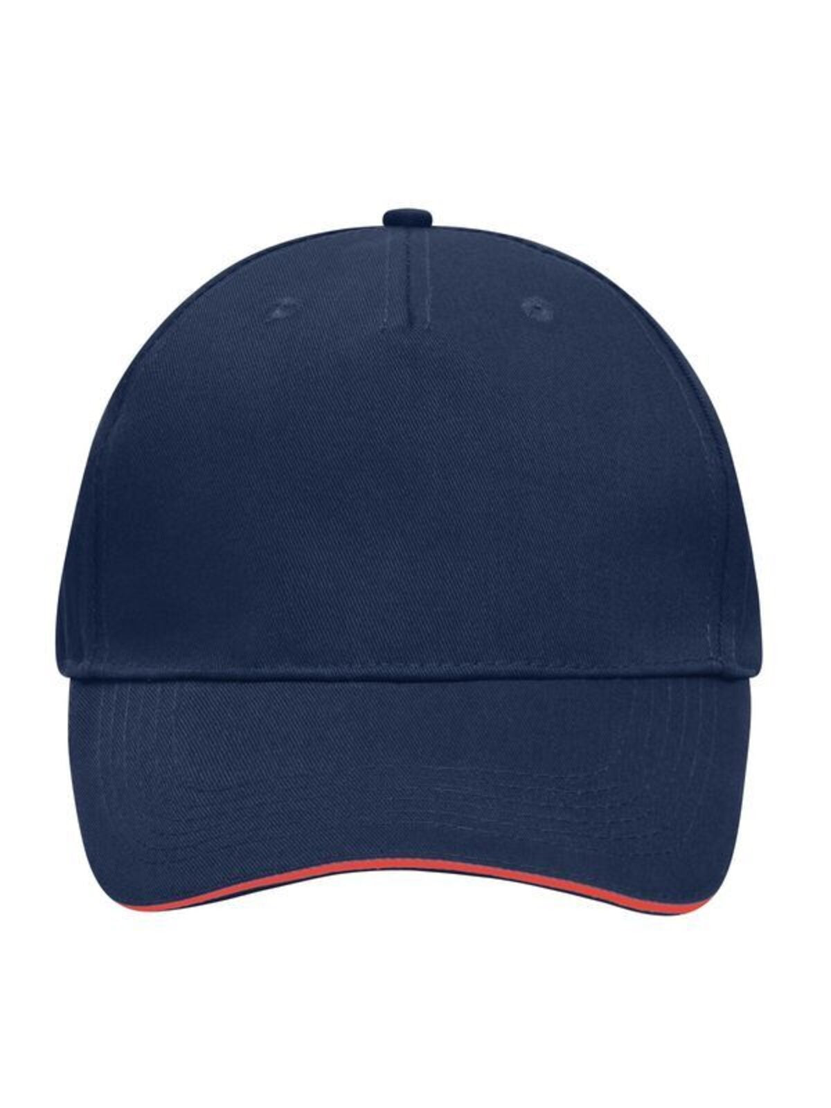Baseball Caps 5 Panel Sandwich Cap Marineblau/Rot bestickbar und bedruckbar – LA1970