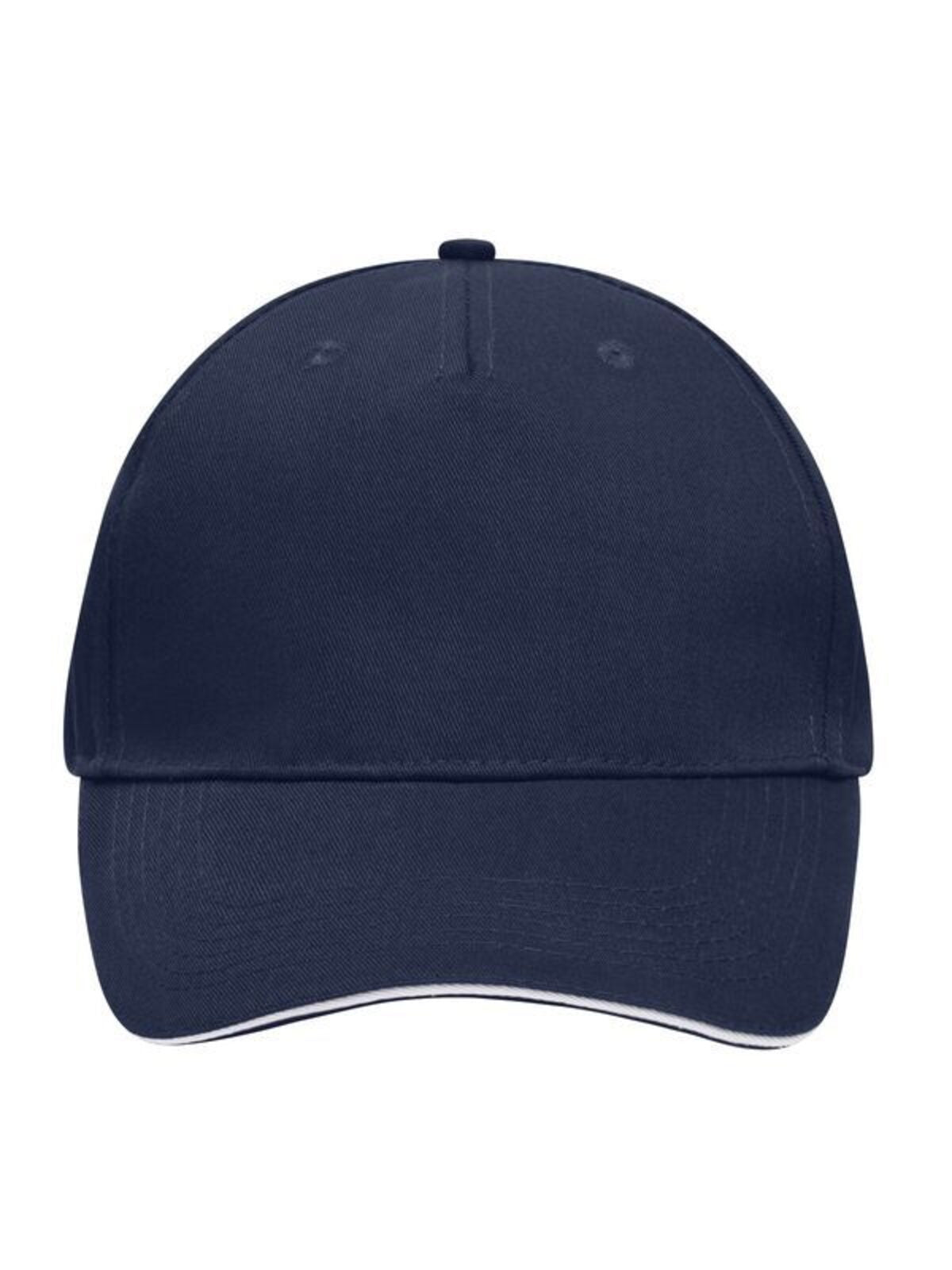Baseball Caps 5 Panel Sandwich Cap Marineblau/Weiß bestickbar und bedruckbar – LA1970