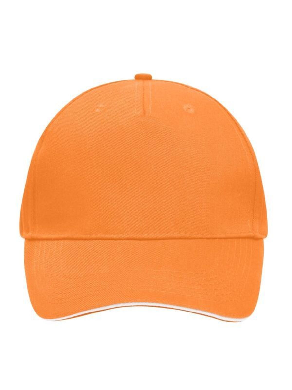 Baseball Caps 5 Panel Sandwich Cap orange/Weiß bestickbar und bedruckbar – LA1970