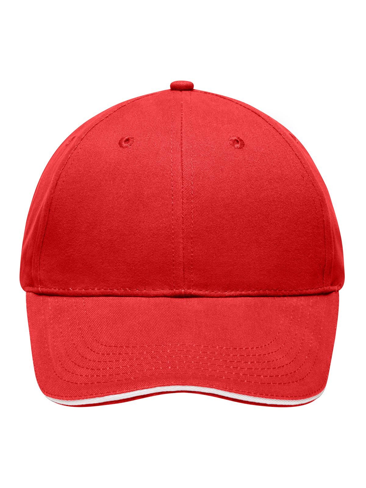 Baseball Cap Light Brushed Sandwich Cap – individuell veredelbar | LA1970 in red/white