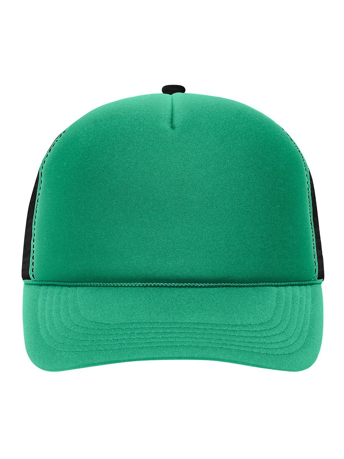 Trucker Caps 5 Panel Retro Mesh Cap green/Schwarz bestickbar und bedruckbar – LA1970