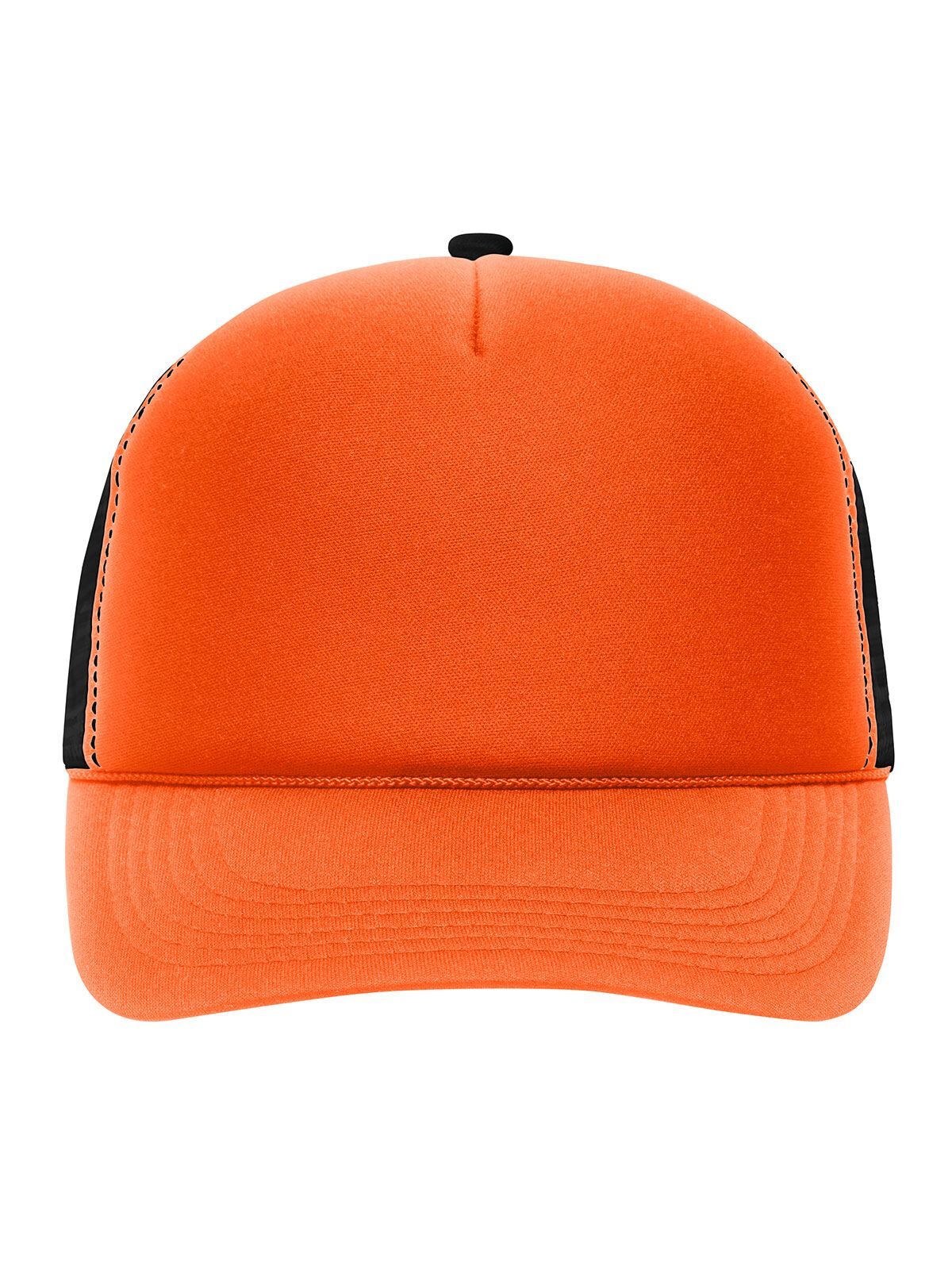 Trucker Caps 5 Panel Retro Mesh Cap orange/Schwarz bestickbar und bedruckbar – LA1970