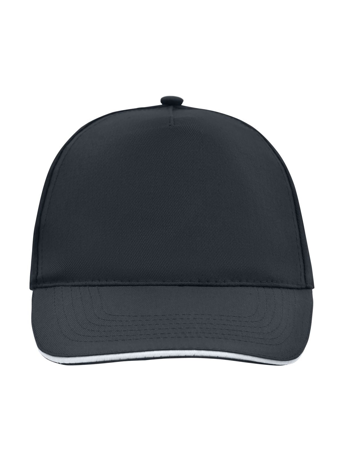 Baseball Caps 5 Panel Promo Sandwich Cap Schwarz/Weiß bestickbar und bedruckbar – LA1970