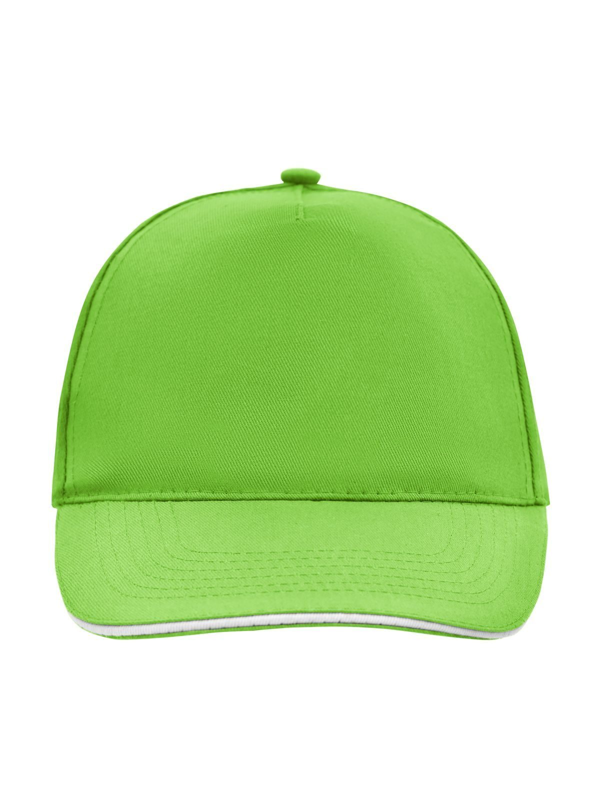 Baseball Caps 5 Panel Promo Sandwich Cap lime-green/Weiß bestickbar und bedruckbar – LA1970