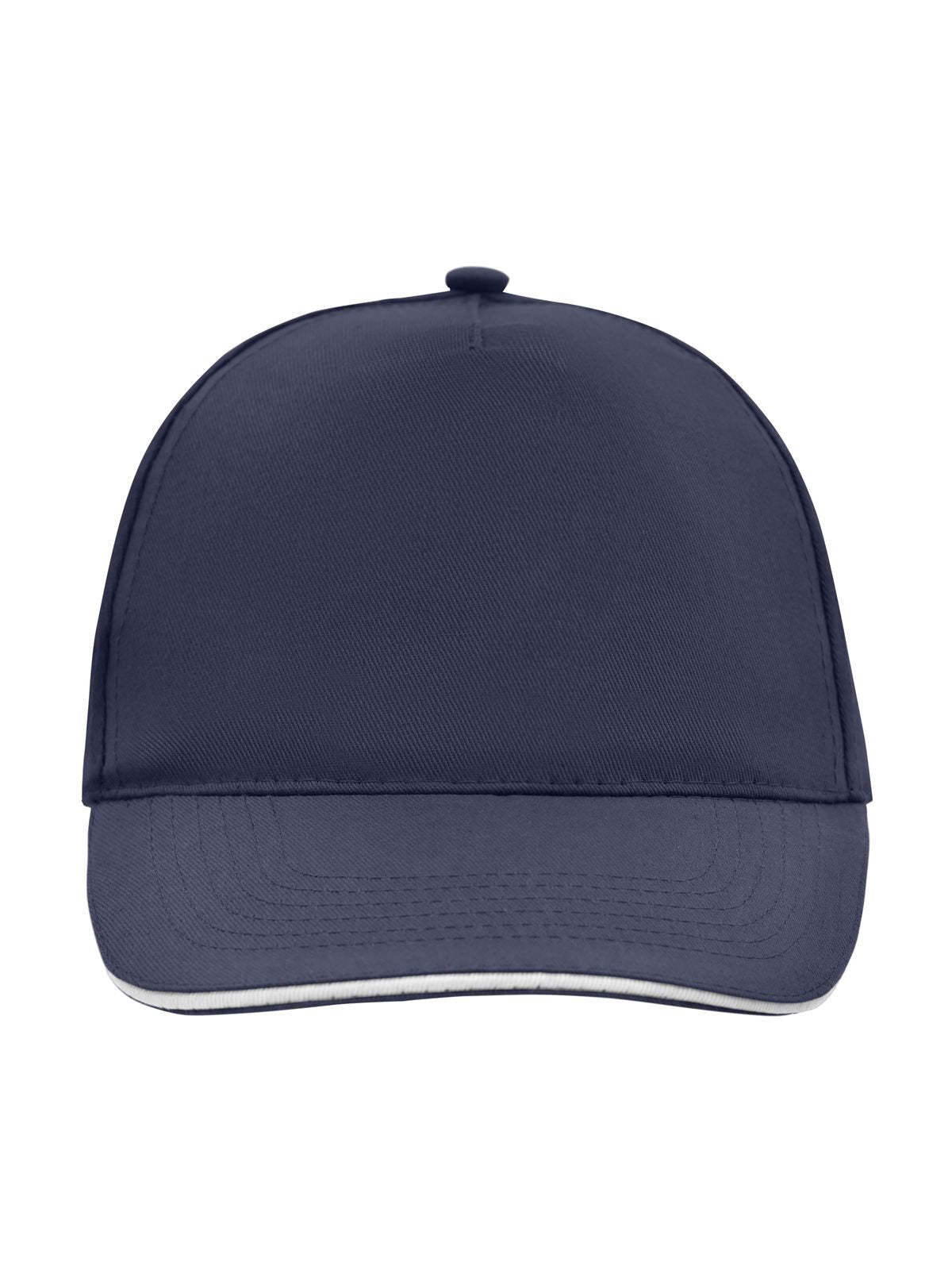 Baseball Caps 5 Panel Promo Sandwich Cap Marineblau/Weiß bestickbar und bedruckbar – LA1970