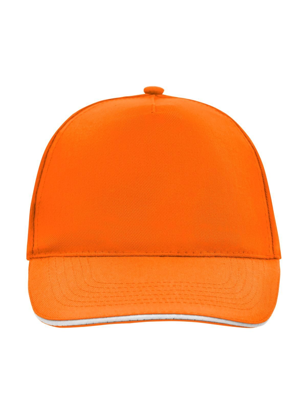 Baseball Caps 5 Panel Promo Sandwich Cap orange/Weiß bestickbar und bedruckbar – LA1970