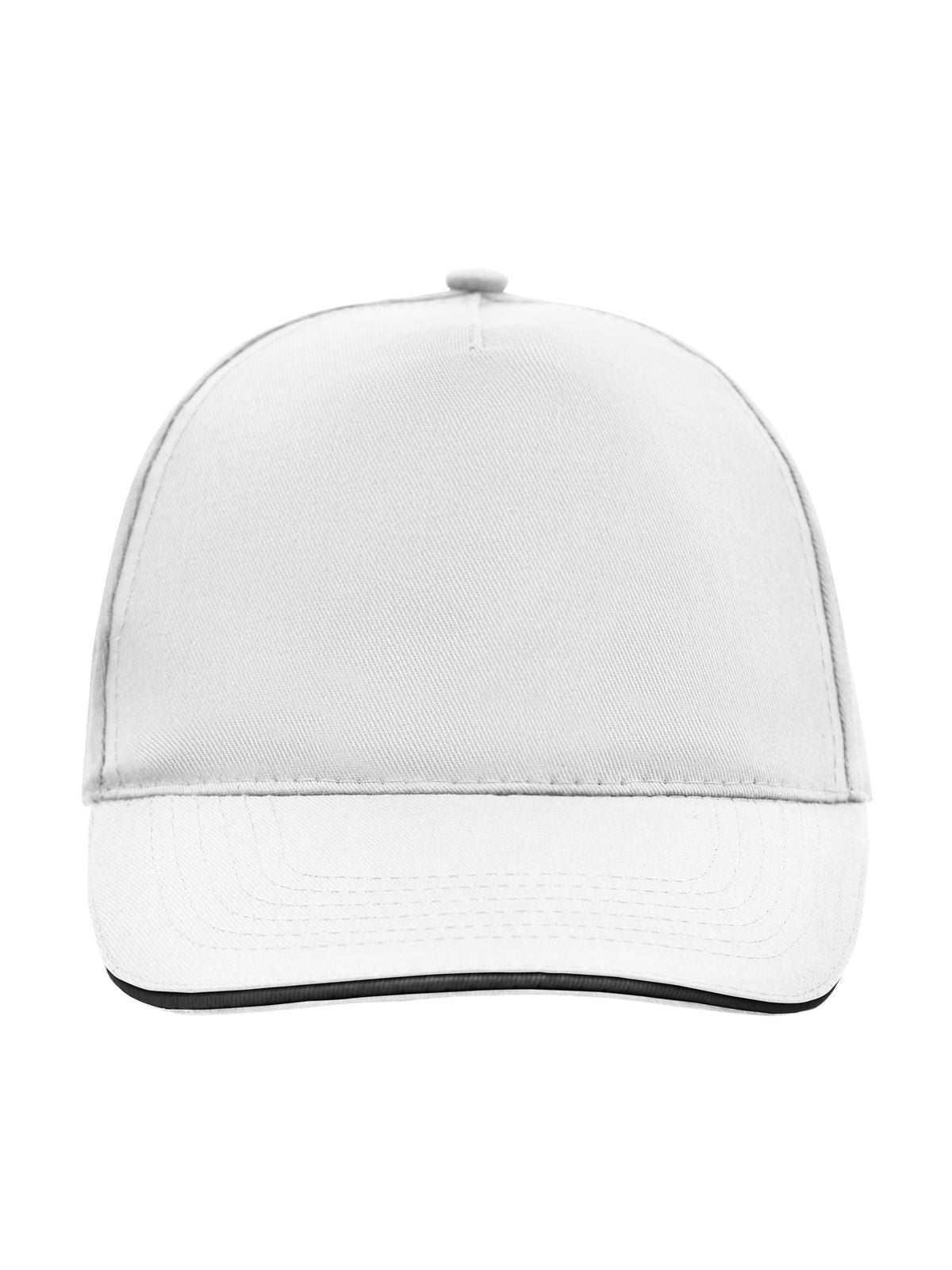 Baseball Caps 5 Panel Promo Sandwich Cap Weiß/Marineblau bestickbar und bedruckbar – LA1970