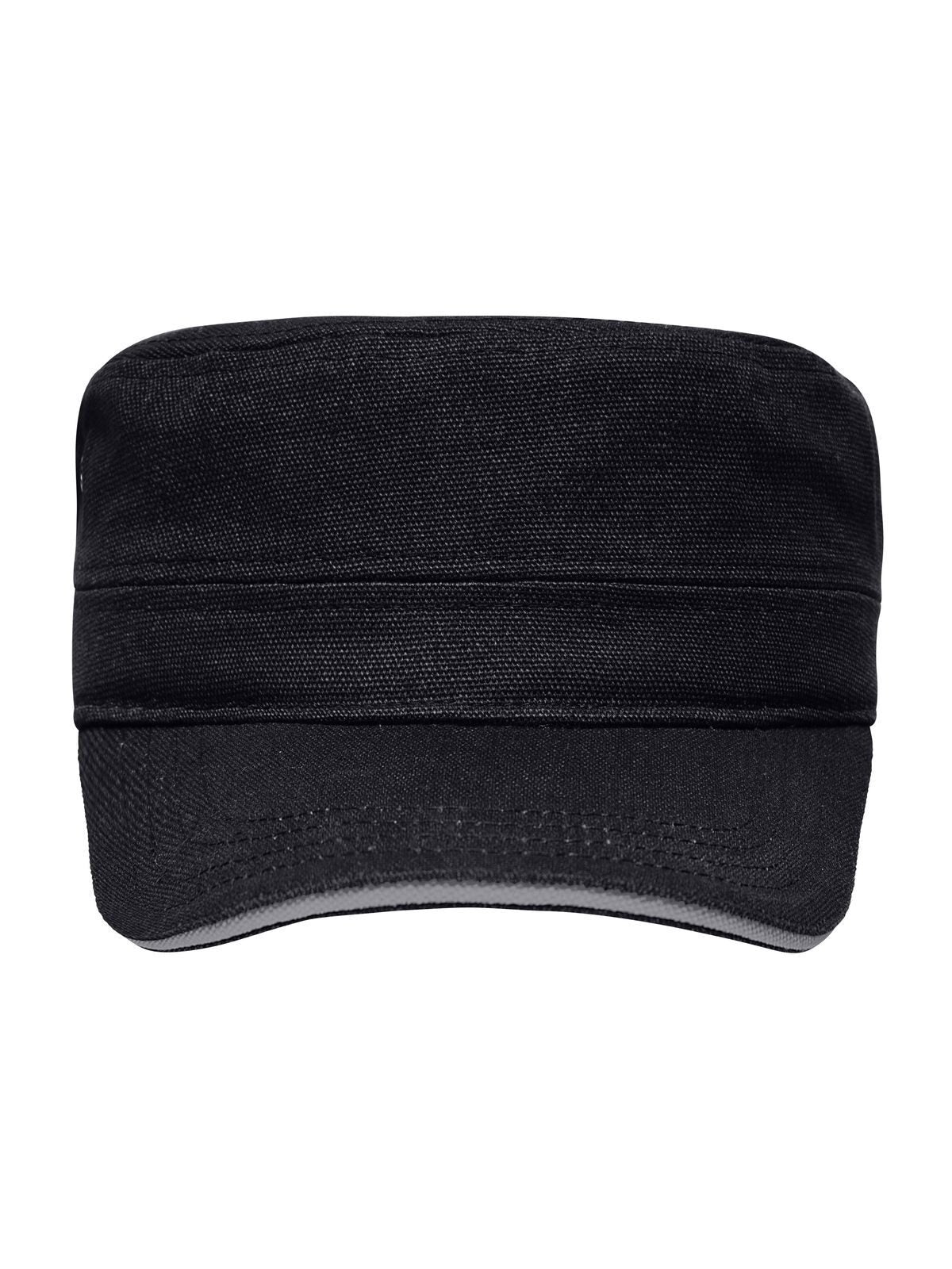 Baseball Caps Military Sandwich Cap Schwarz/dark-Grau bestickbar und bedruckbar – LA1970