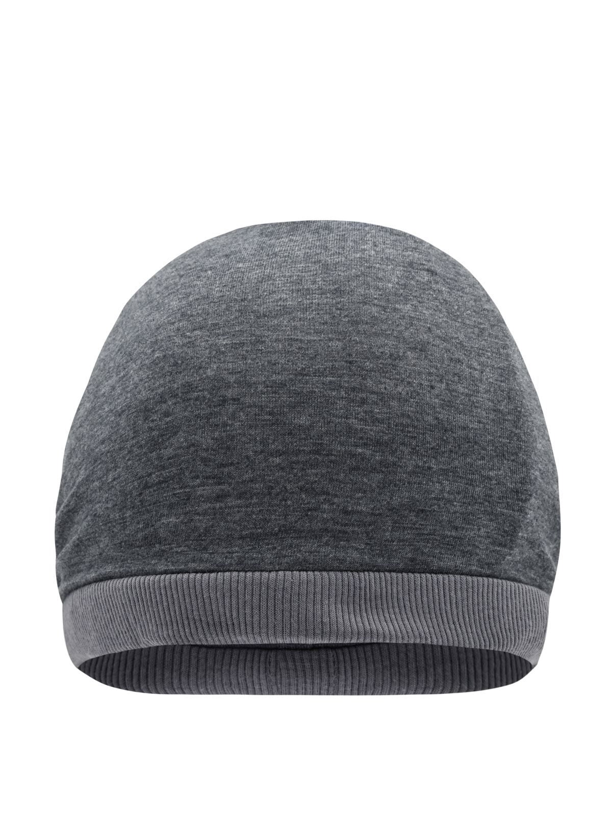 Beanies Heather Summer Beanie Schwarz-melange/dark-Grau bestickbar und bedruckbar – LA1970