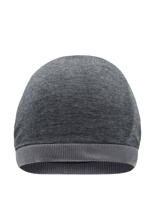 Beanies Heather Summer Beanie Schwarz-melange/dark-Grau bestickbar und bedruckbar – LA1970