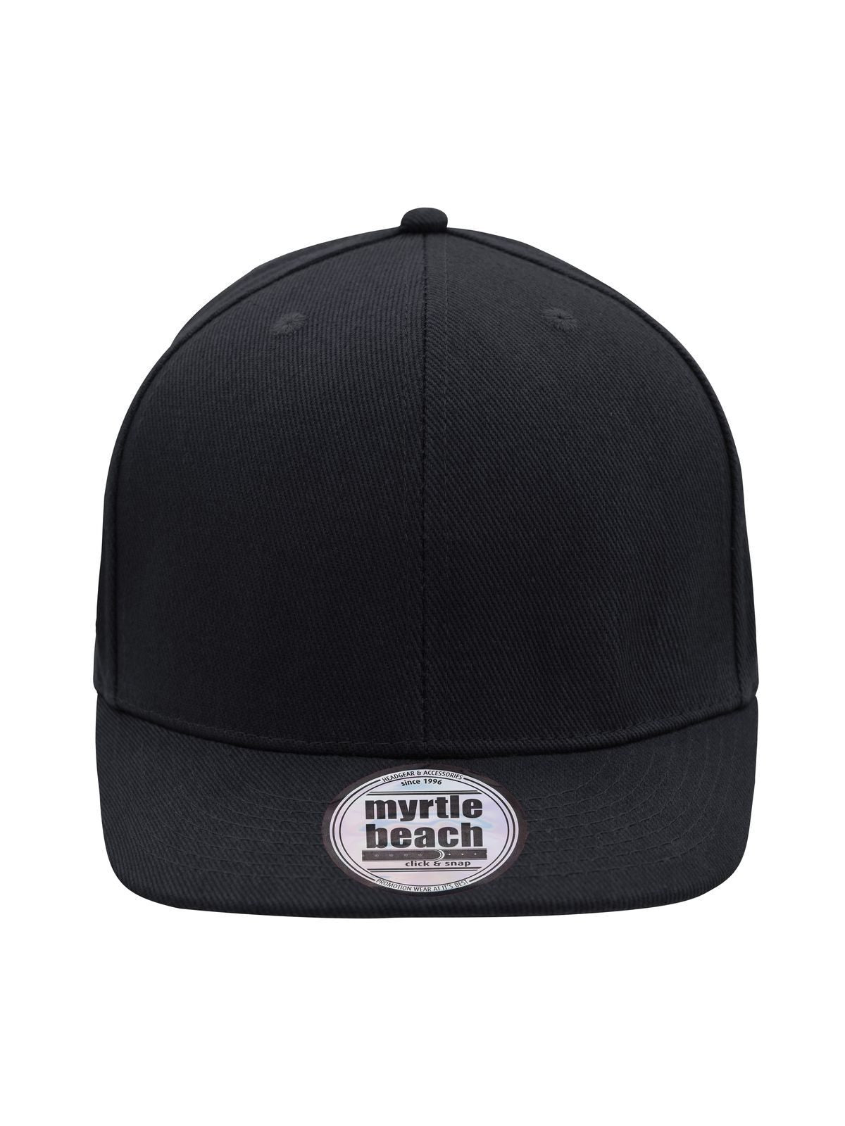 Baseball Caps 6 Panel Pro Cap Style Schwarz/Schwarz bestickbar und bedruckbar – LA1970