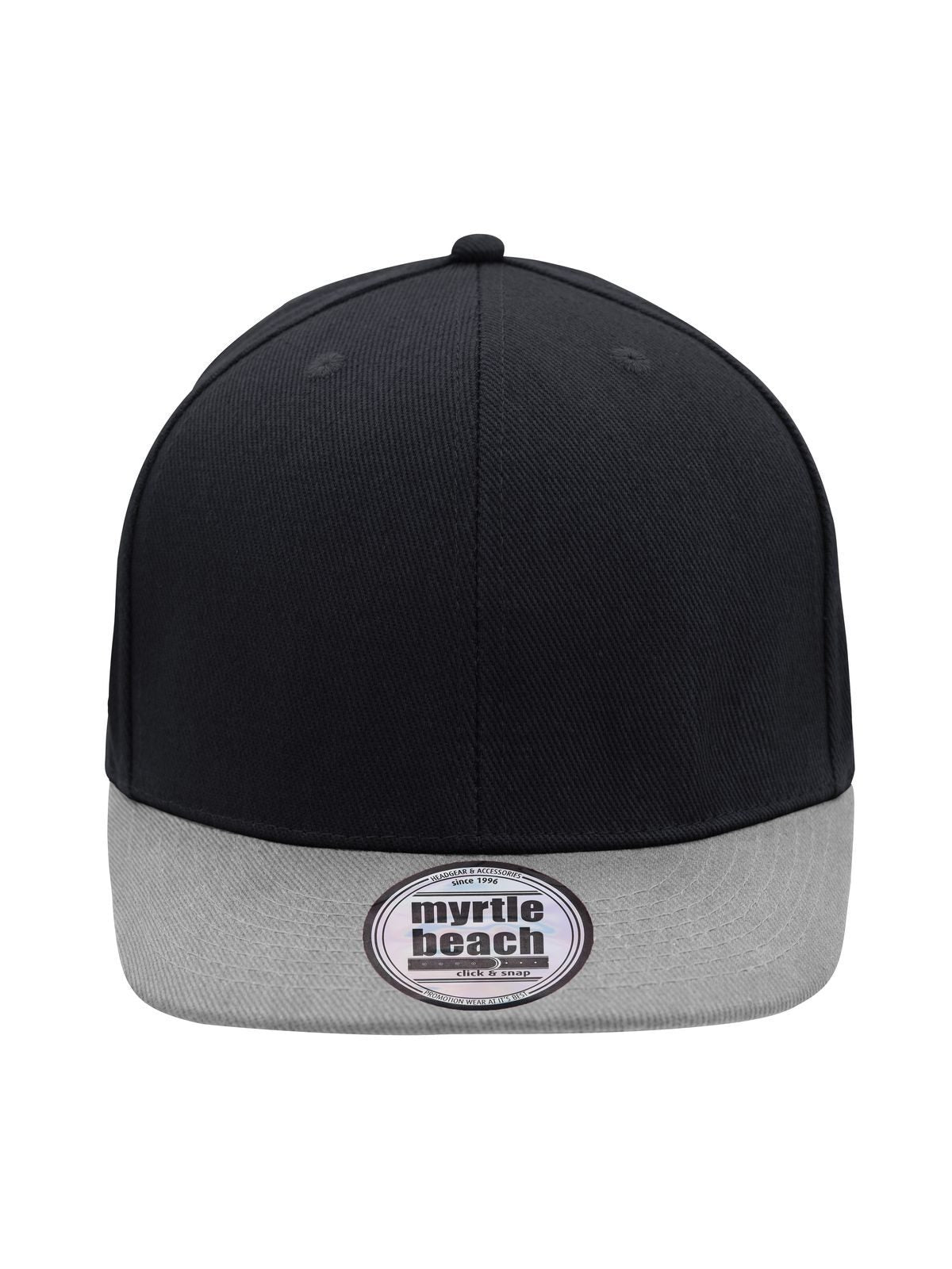 Baseball Caps 6 Panel Pro Cap Style Schwarz/Grau bestickbar und bedruckbar – LA1970