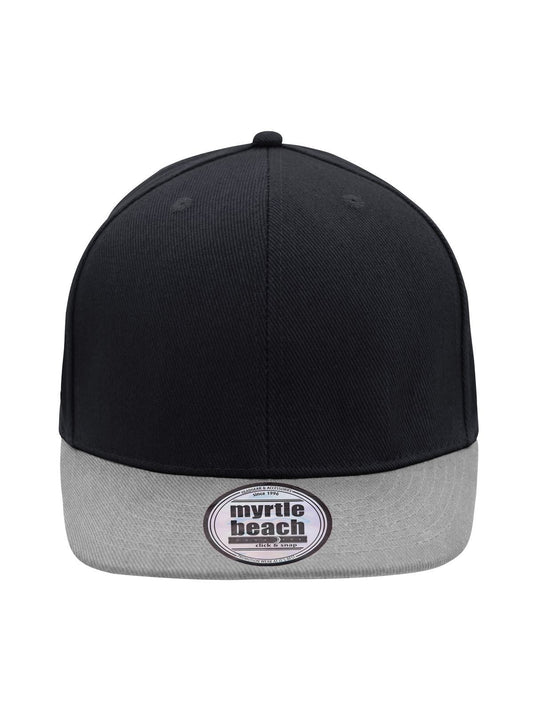 Baseball Caps 6 Panel Pro Cap Style Schwarz/Grau bestickbar und bedruckbar – LA1970