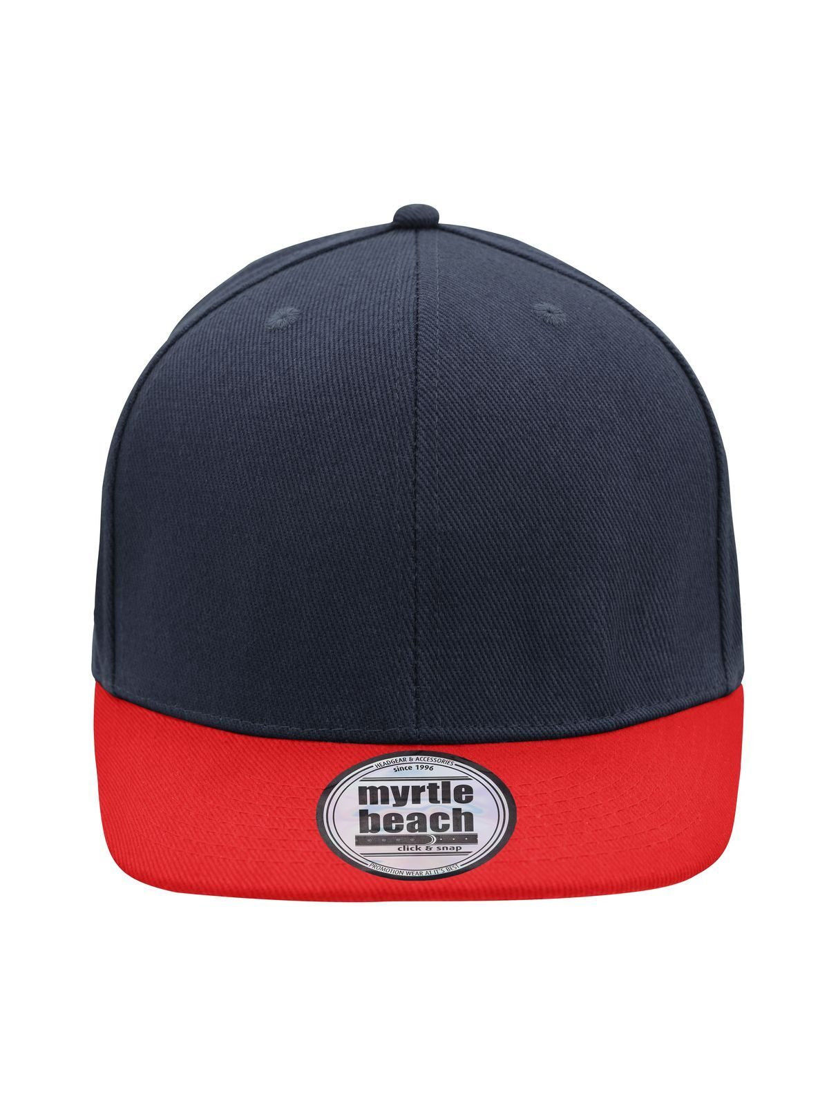 Baseball Caps 6 Panel Pro Cap Style Marineblau/Rot bestickbar und bedruckbar – LA1970