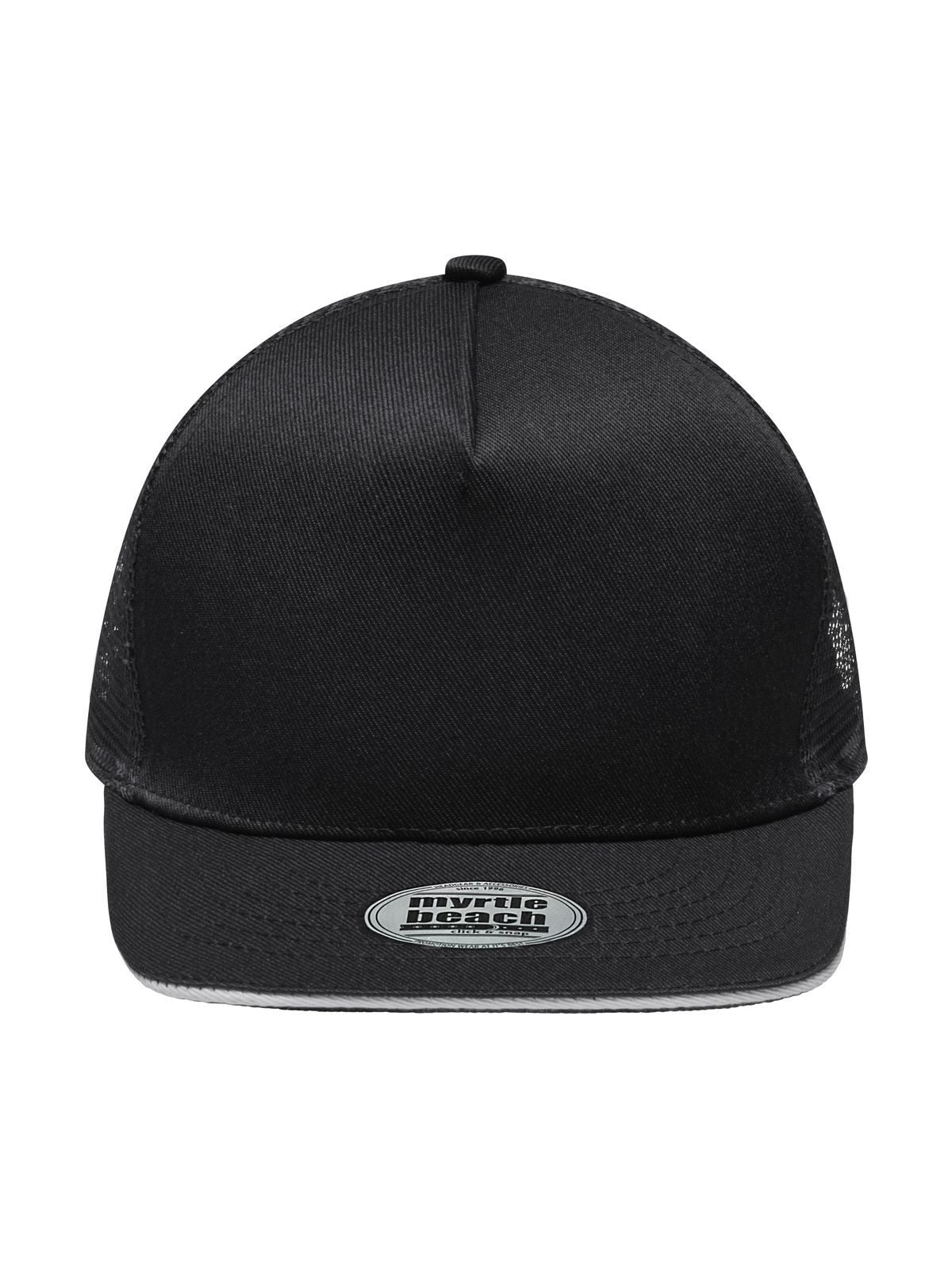 Trucker Caps Pro Cap Mesh 5 Panel Schwarz/light-Grau bestickbar und bedruckbar – LA1970