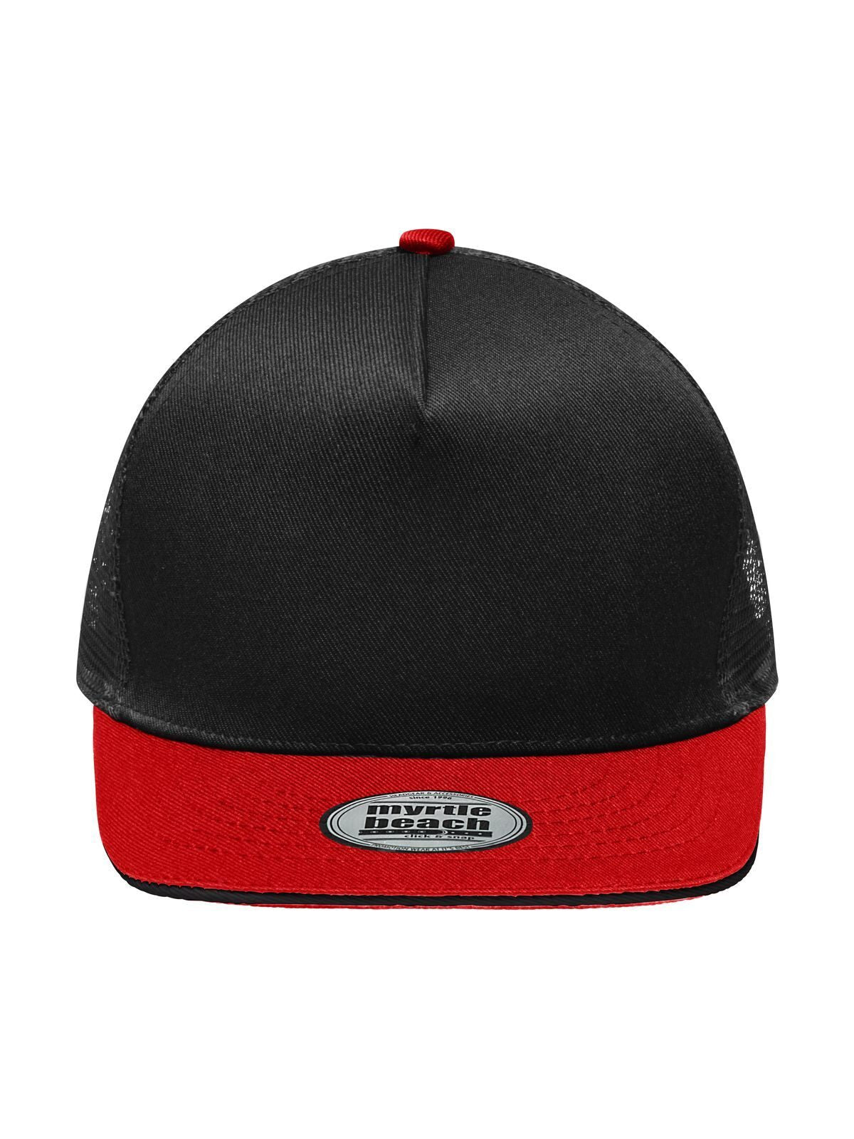 Trucker Caps Pro Cap Mesh 5 Panel Schwarz/Rot bestickbar und bedruckbar – LA1970