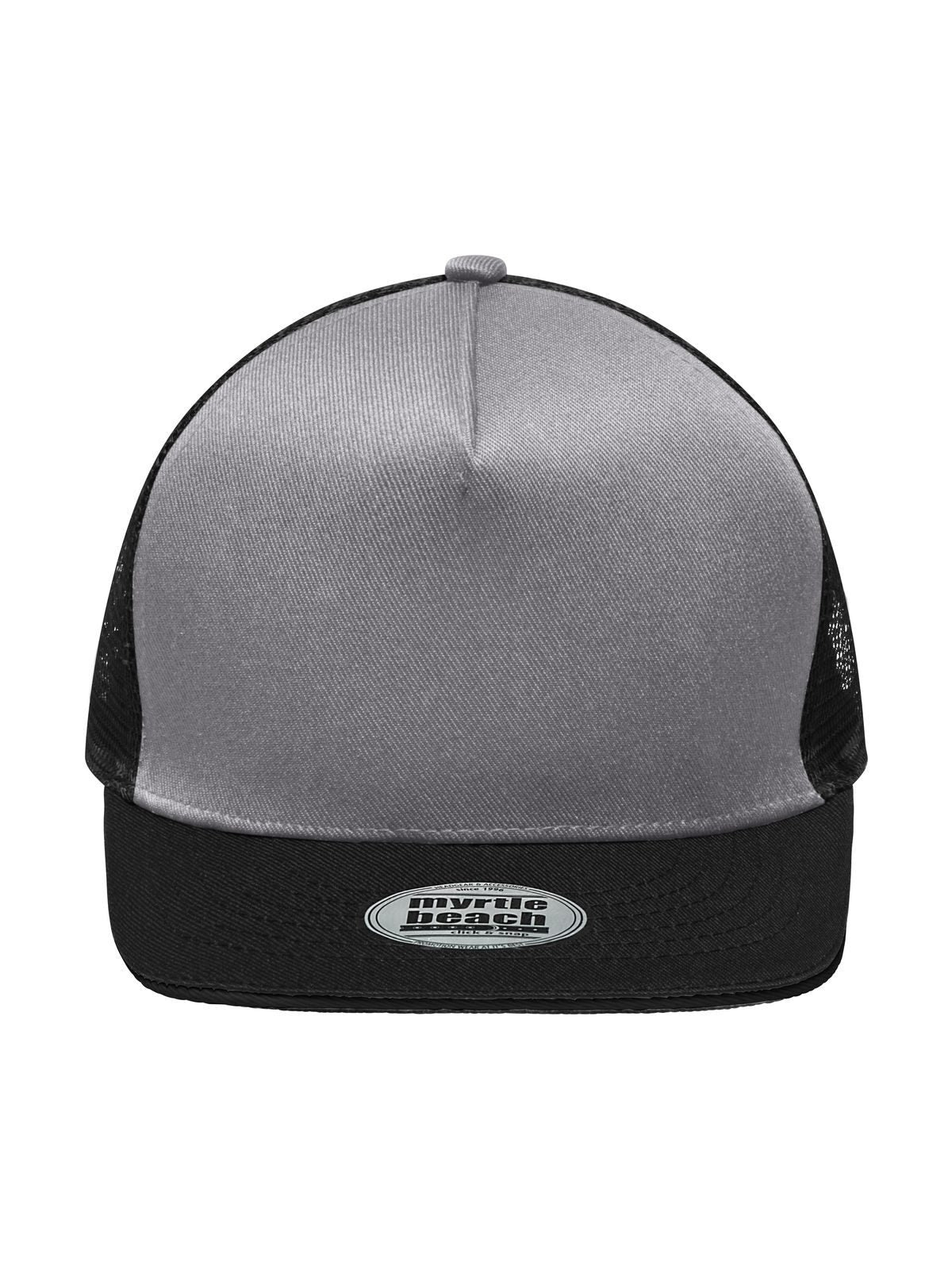 Trucker Caps Pro Cap Mesh 5 Panel Grau/Schwarz bestickbar und bedruckbar – LA1970