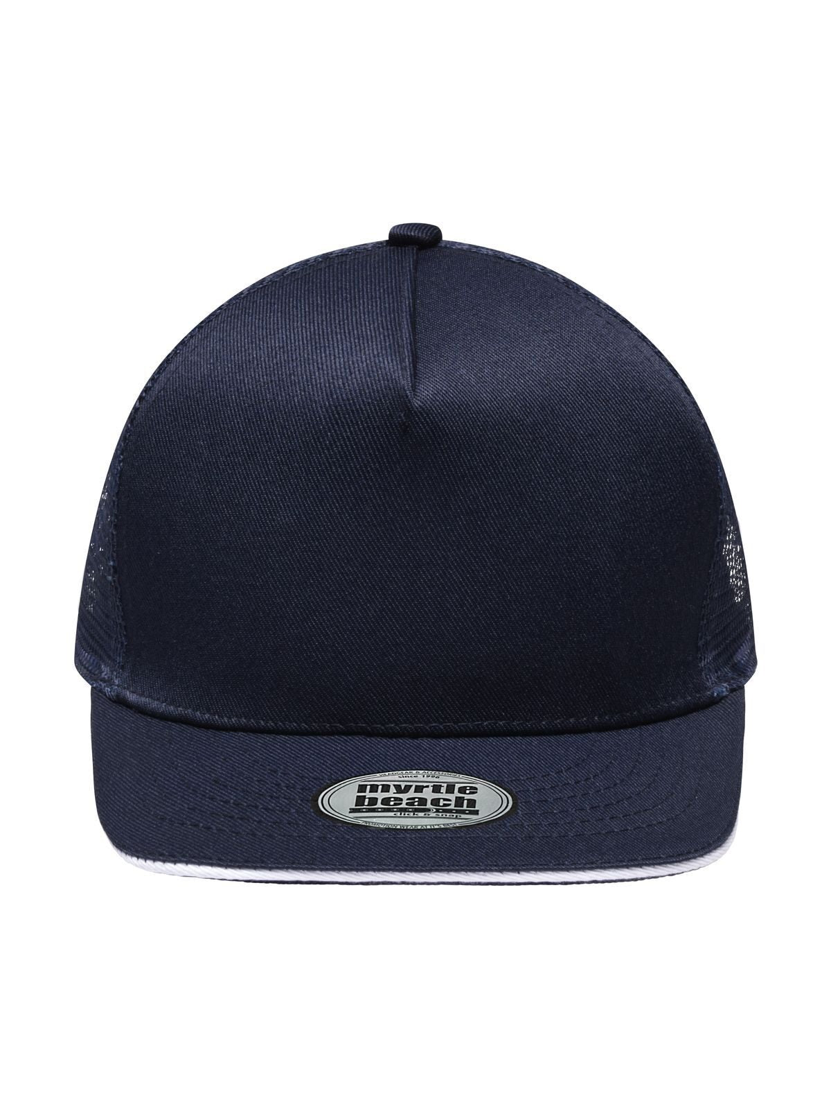 Trucker Caps Pro Cap Mesh 5 Panel Marineblau/Weiß bestickbar und bedruckbar – LA1970
