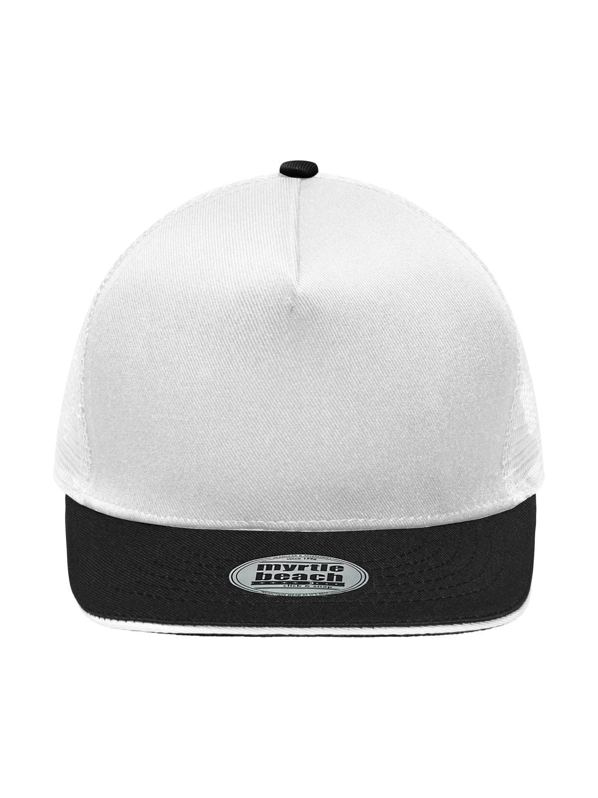 Trucker Caps Pro Cap Mesh 5 Panel Weiß/Schwarz bestickbar und bedruckbar – LA1970