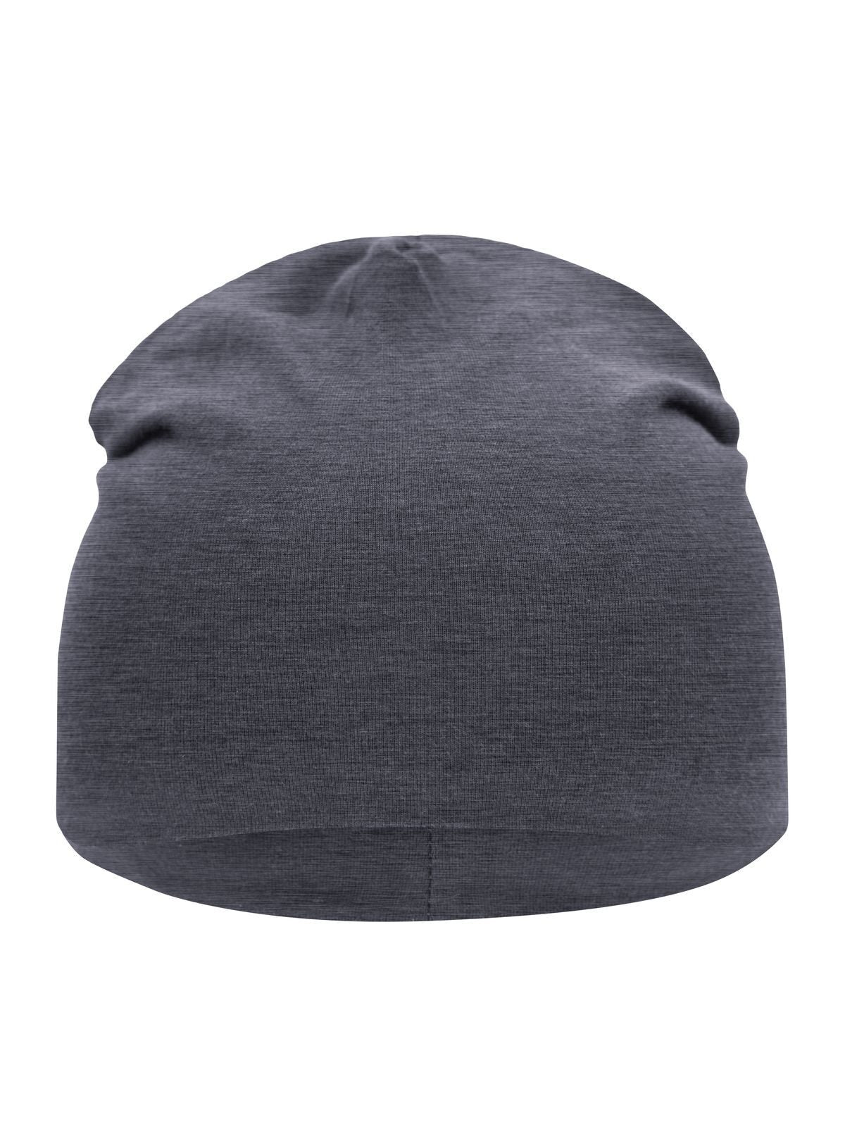 Beanies Jersey Beanie Schwarz-melange bestickbar und bedruckbar – LA1970