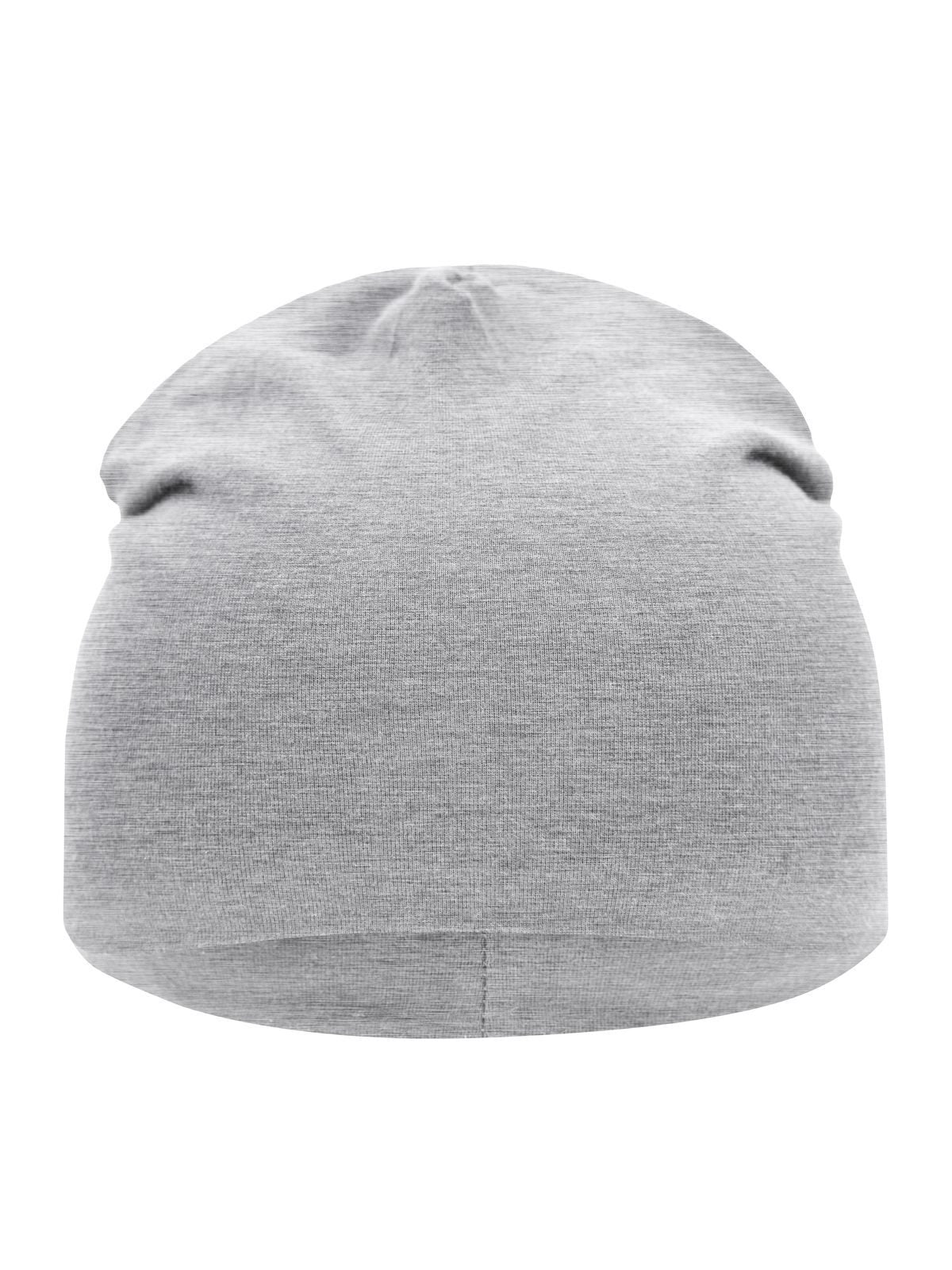 Beanies Jersey Beanie Grau-melange bestickbar und bedruckbar – LA1970