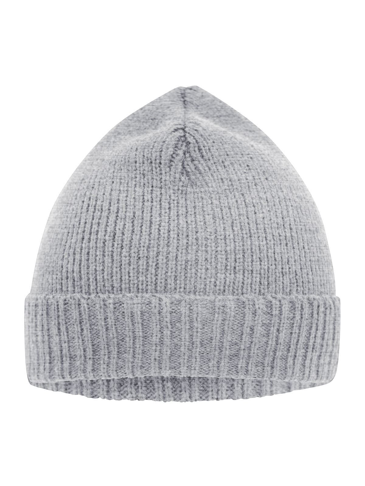 Beanies Basic Knitted Beanie light-Grau-melange bestickbar und bedruckbar – LA1970