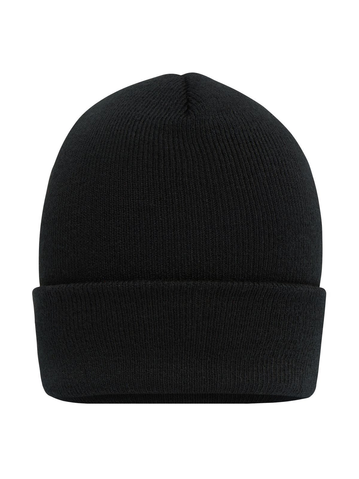 Beanies Knitted Beanie Schwarz bestickbar und bedruckbar – LA1970