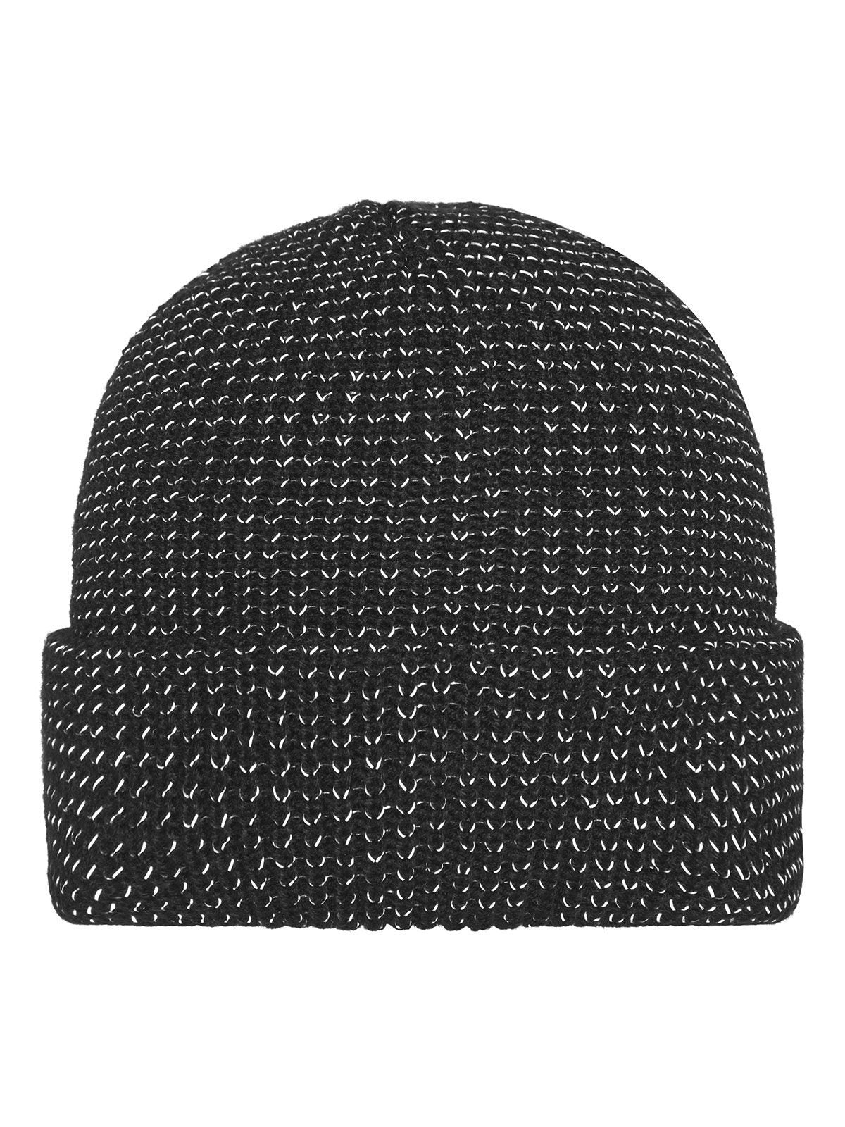 Beanies Reflective Winter Beanie Schwarz bestickbar und bedruckbar – LA1970