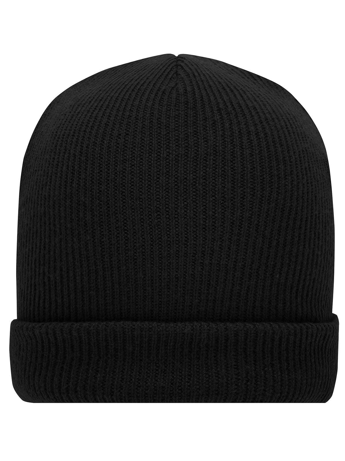 Beanies Soft Knitted Winter Beanie Schwarz bestickbar und bedruckbar – LA1970