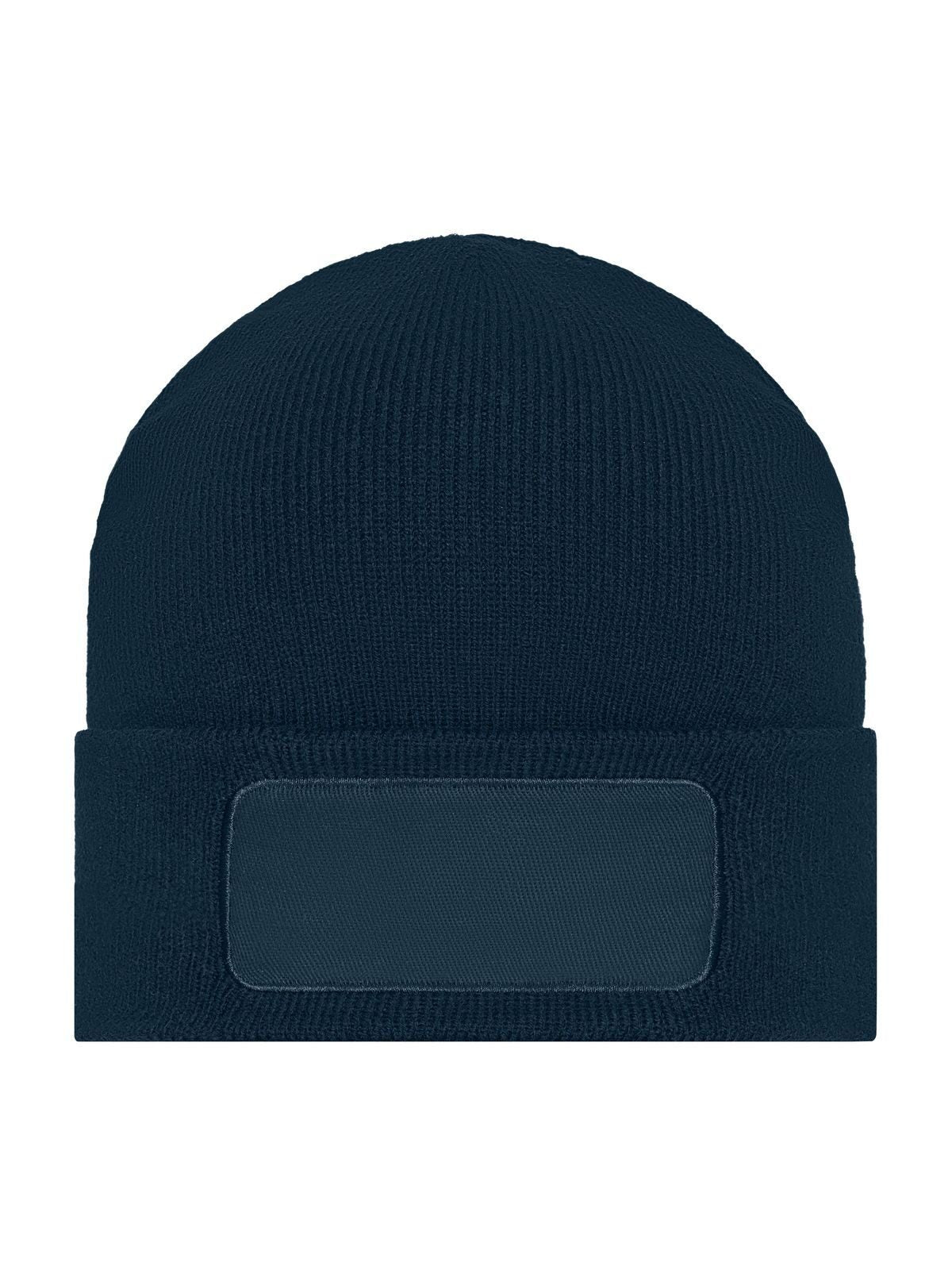 Beanies Classic Knitted Beanie With Patch Marineblau bestickbar und bedruckbar – LA1970