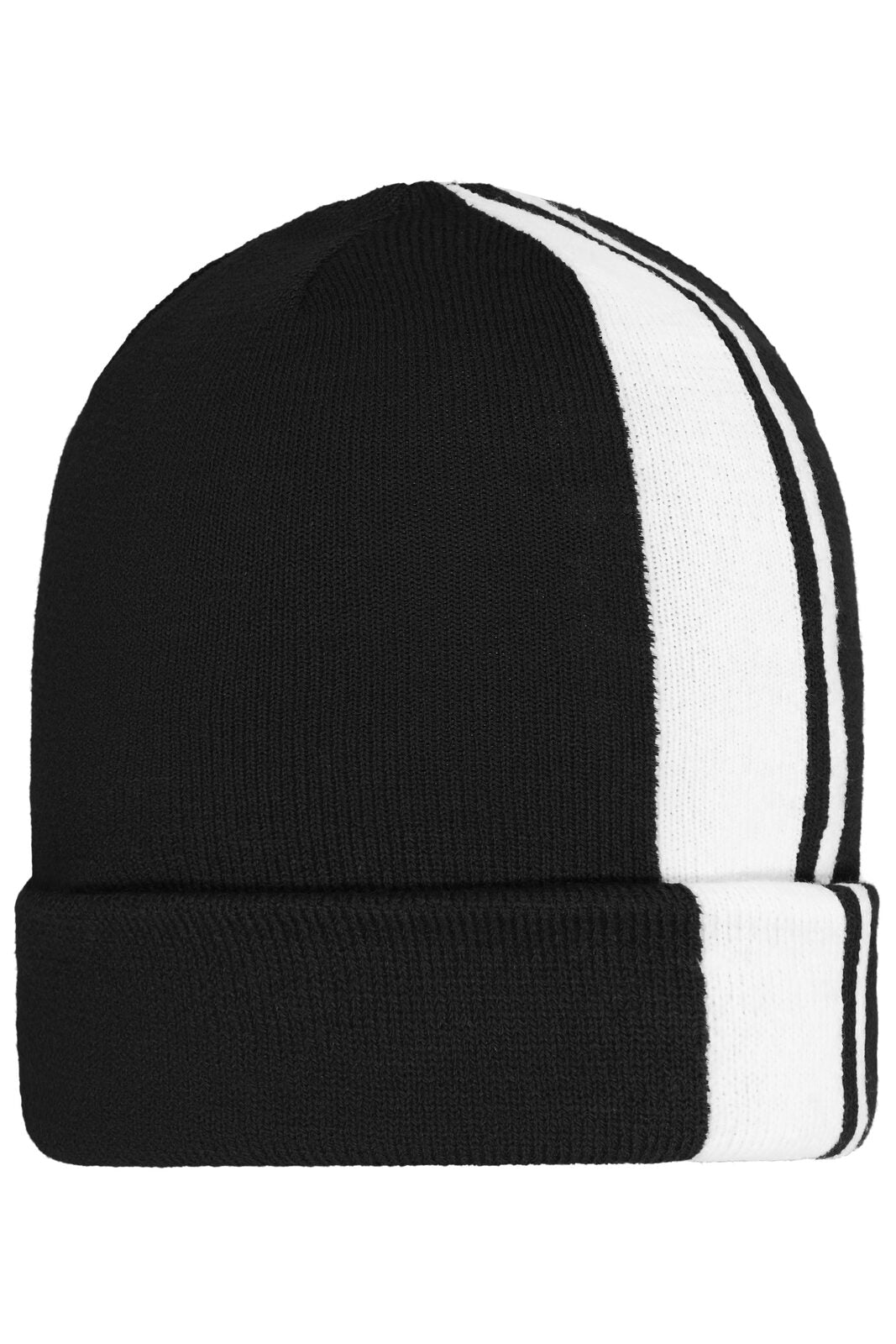 Beanies Winter Beanie Schwarz/Weiß bestickbar und bedruckbar – LA1970