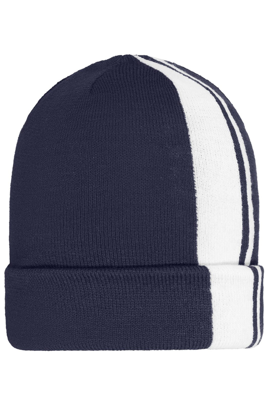 Beanies Winter Beanie Marineblau/Weiß bestickbar und bedruckbar – LA1970