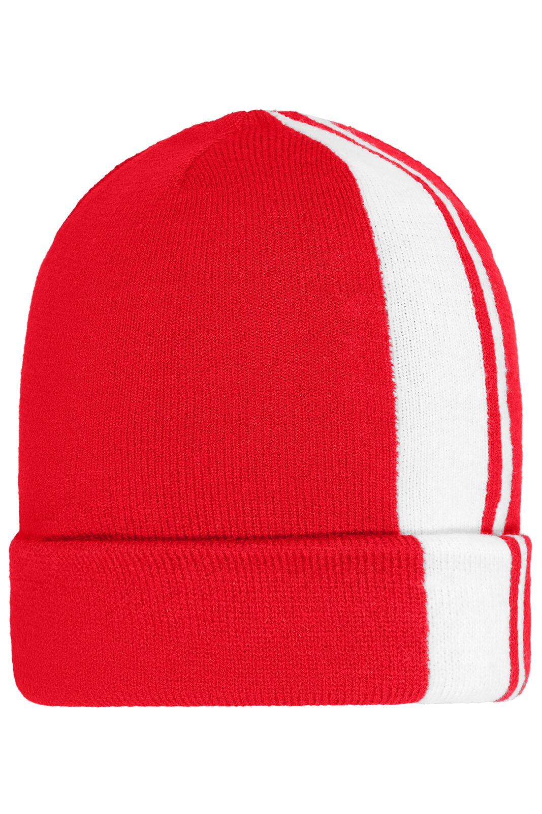 Beanies Winter Beanie Rot/Weiß bestickbar und bedruckbar – LA1970