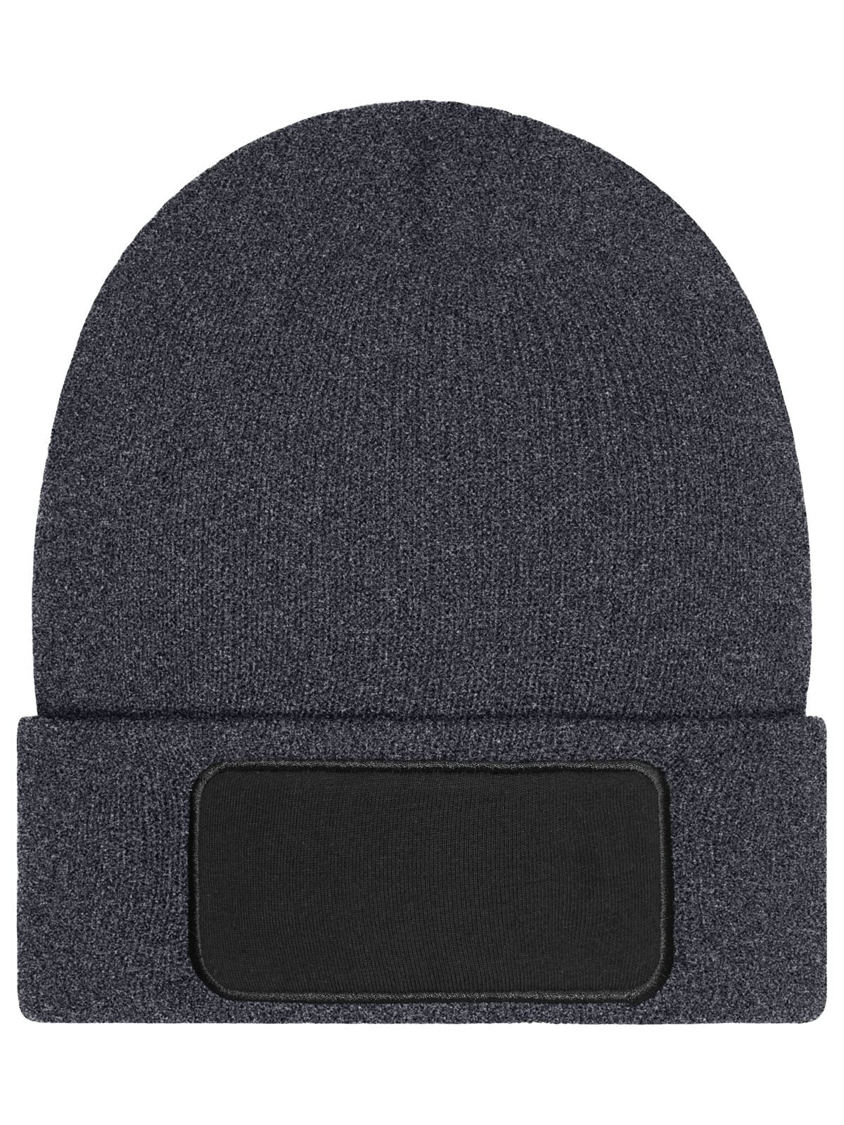 Beanies Beanie with Patch - Thinsulate dark-Grau melange bestickbar und bedruckbar – LA1970