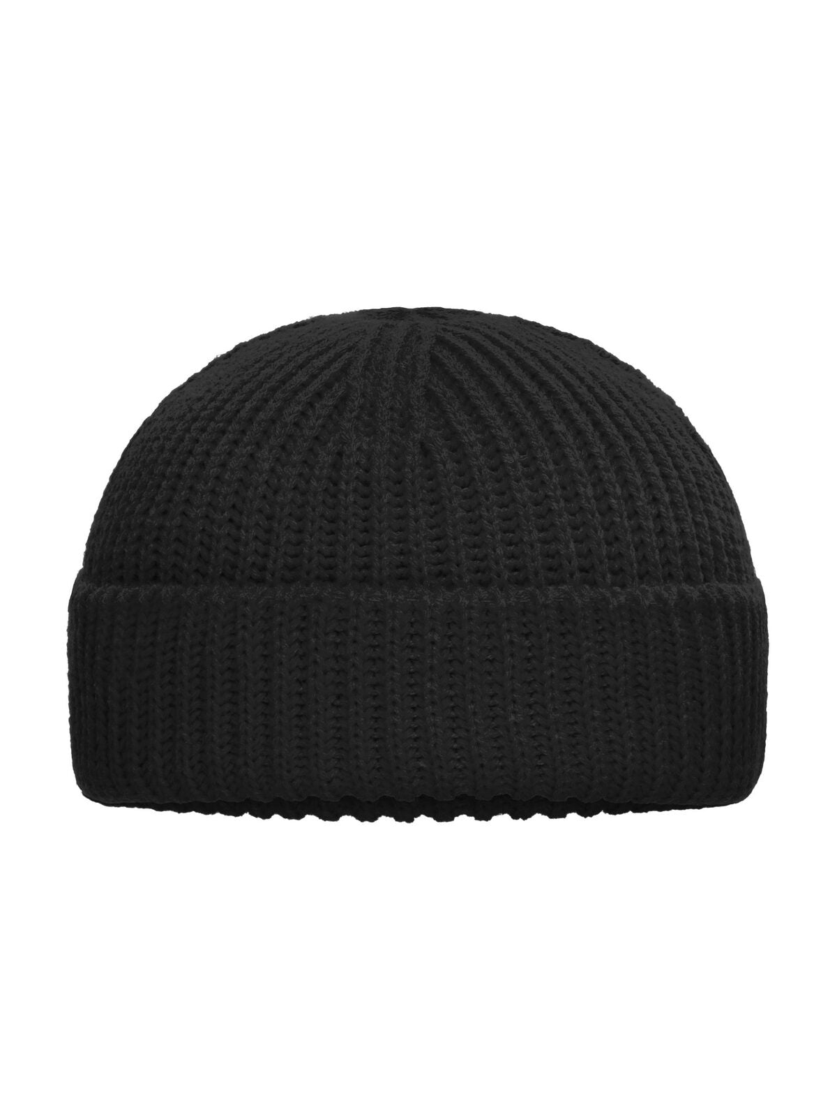 Beanies Fisherman Beanie Schwarz bestickbar und bedruckbar – LA1970