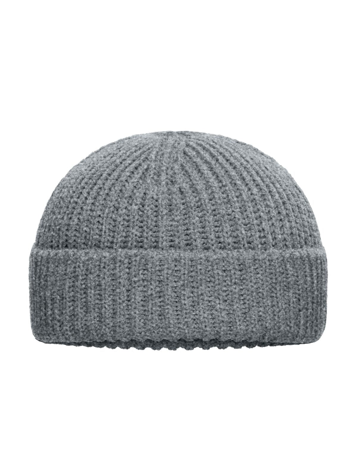 Beanies Fisherman Beanie Grau-melange bestickbar und bedruckbar – LA1970