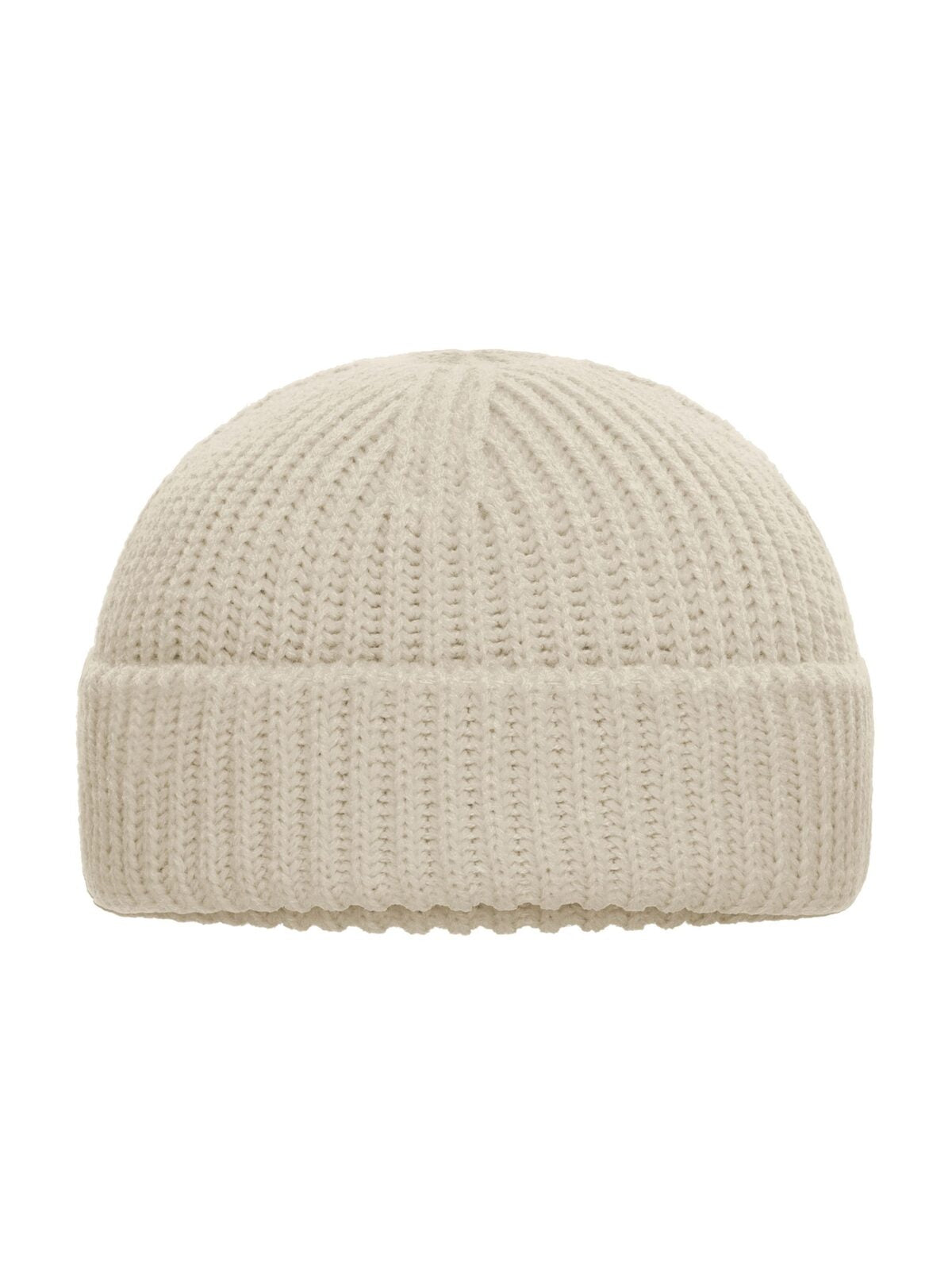 Beanies Fisherman Beanie sandstone bestickbar und bedruckbar – LA1970