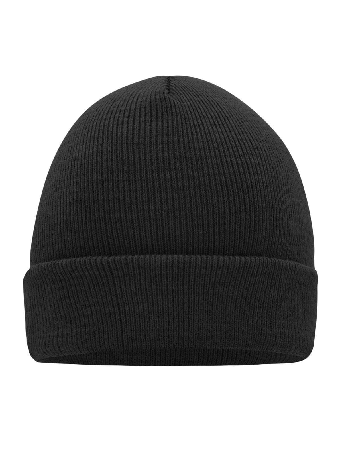 Beanies Knitted Cap Schwarz bestickbar und bedruckbar – LA1970