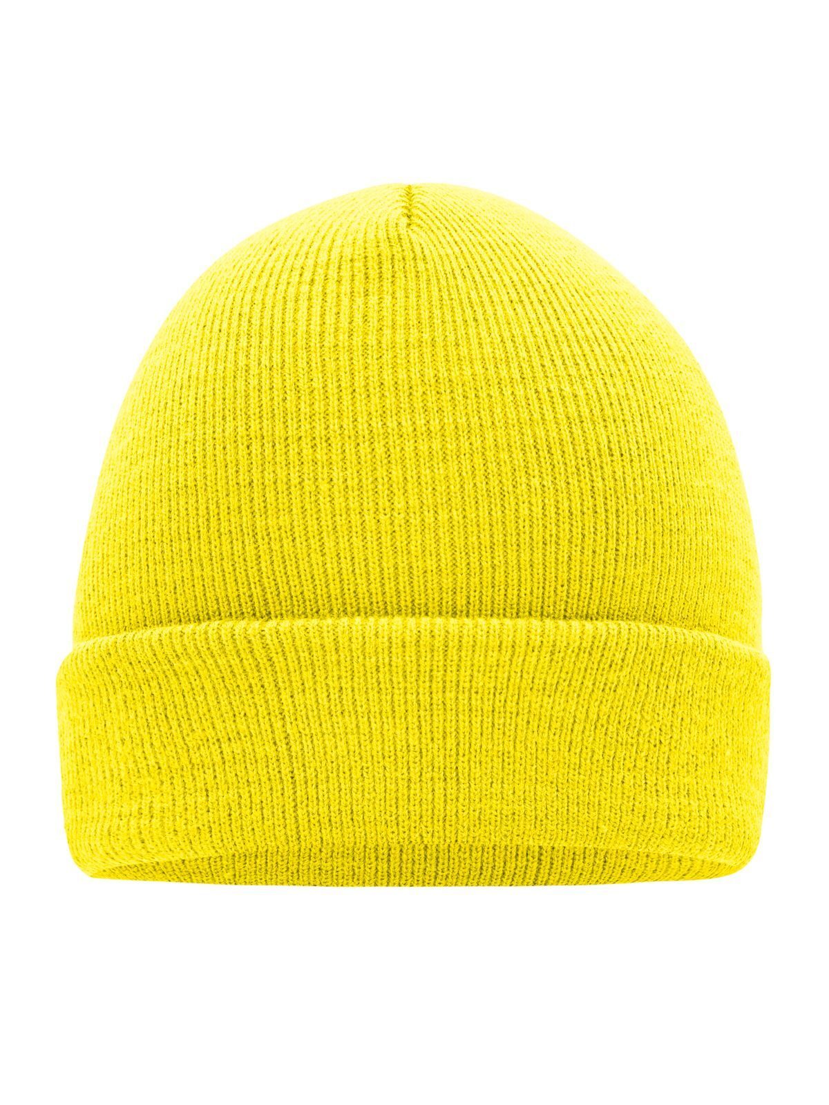 Beanies Knitted Cap Gelb bestickbar und bedruckbar – LA1970