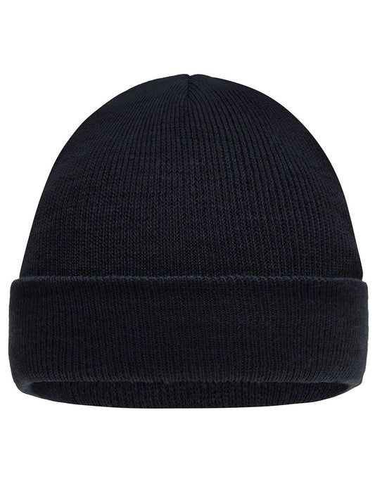 Beanies Knitted Cap for Kids Schwarz bestickbar und bedruckbar – LA1970
